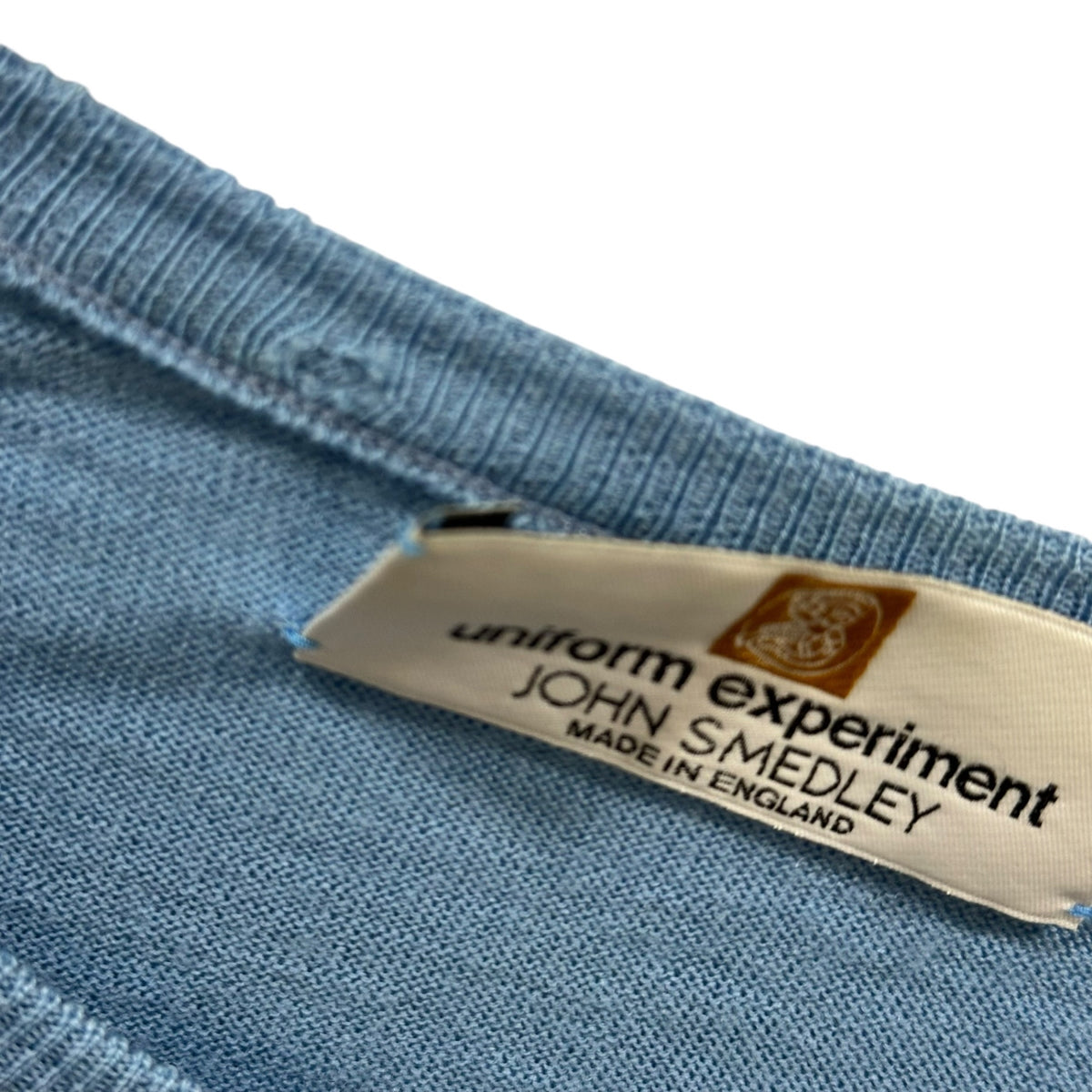 JOHN SMEDLEY×uniform experiment(ジョンスメドレー×ユニフォームエクスペリメント) CREW NECK KNIT クルーネック ニット UE-134142 2 スカイブルー