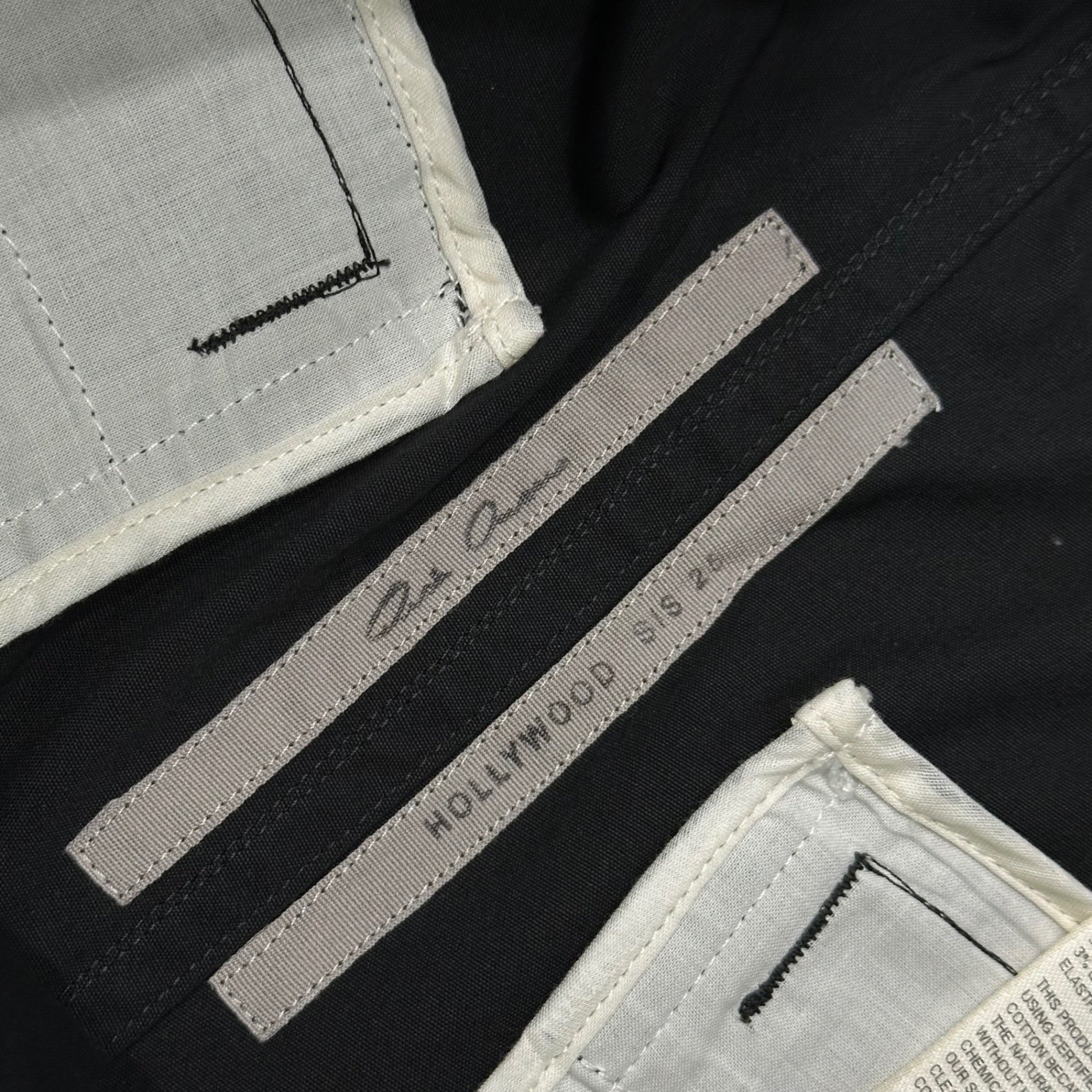Rick Owens(リックオウエンス) 25SS Cargobelas Pants カーゴベラ パンツ ロング RU01E5339-TE 48 ブラック コットン ストレッチ ポプリン