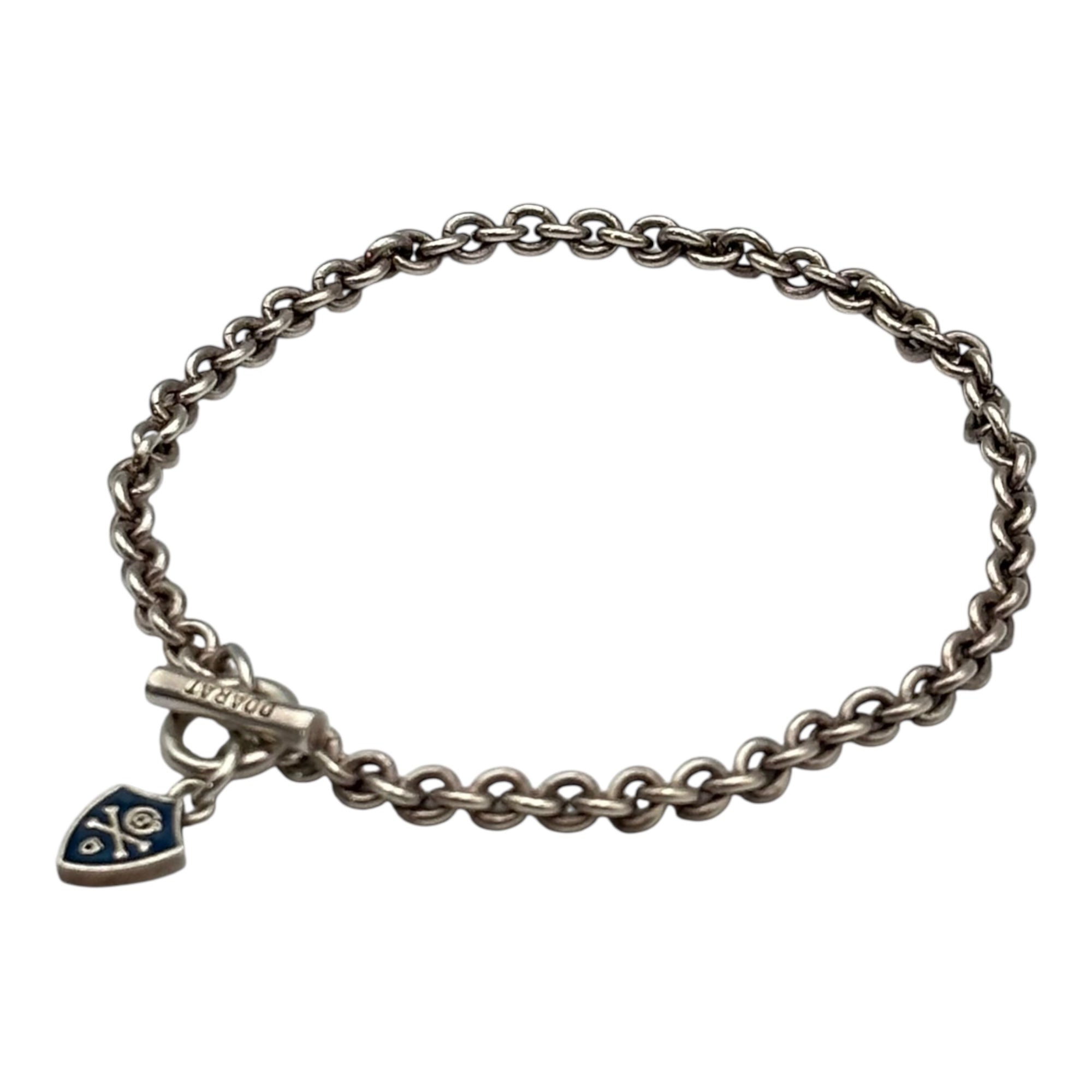 GARNI(ガルニ) Logo Fine Chain Bracelet ロゴ 細 チェーン ブレスレット シルバー×ブルー