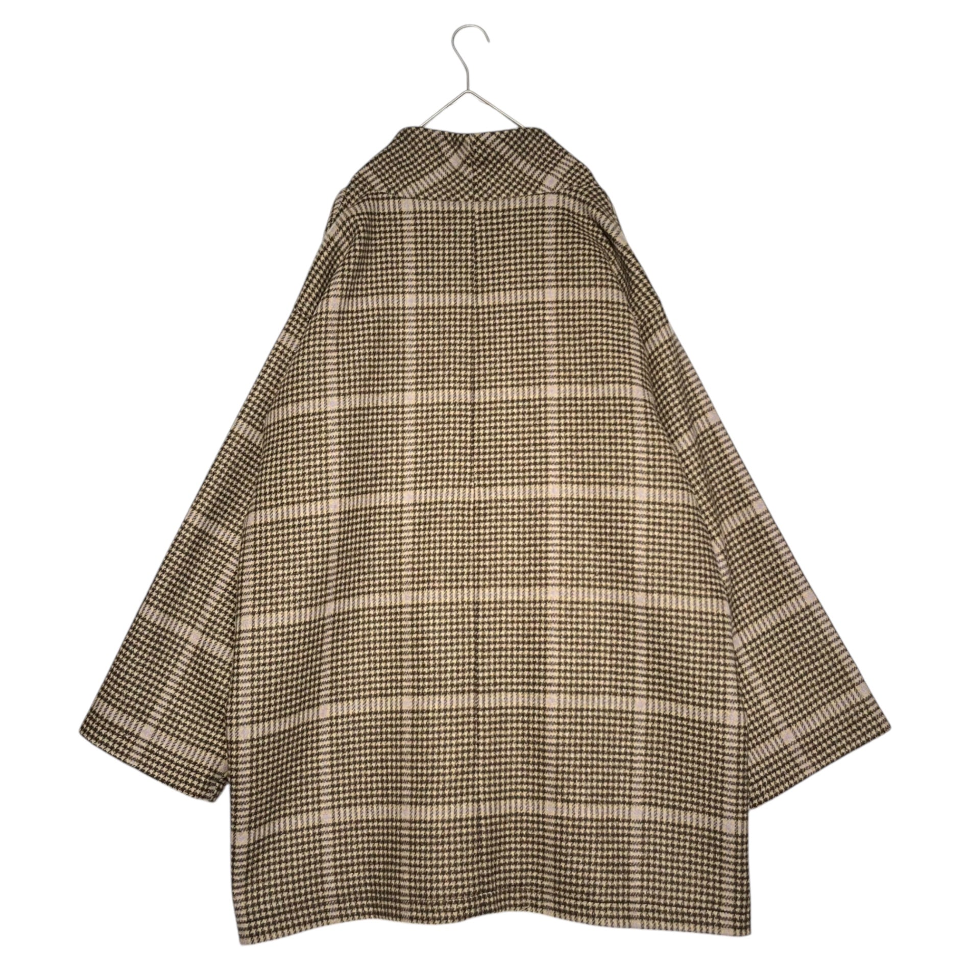 ATHA(アタ) BIG CHECK NORAGI COAT ビッグ チェック ノラギ コート A-1901-T-09 FREE ベージュ ジャケット