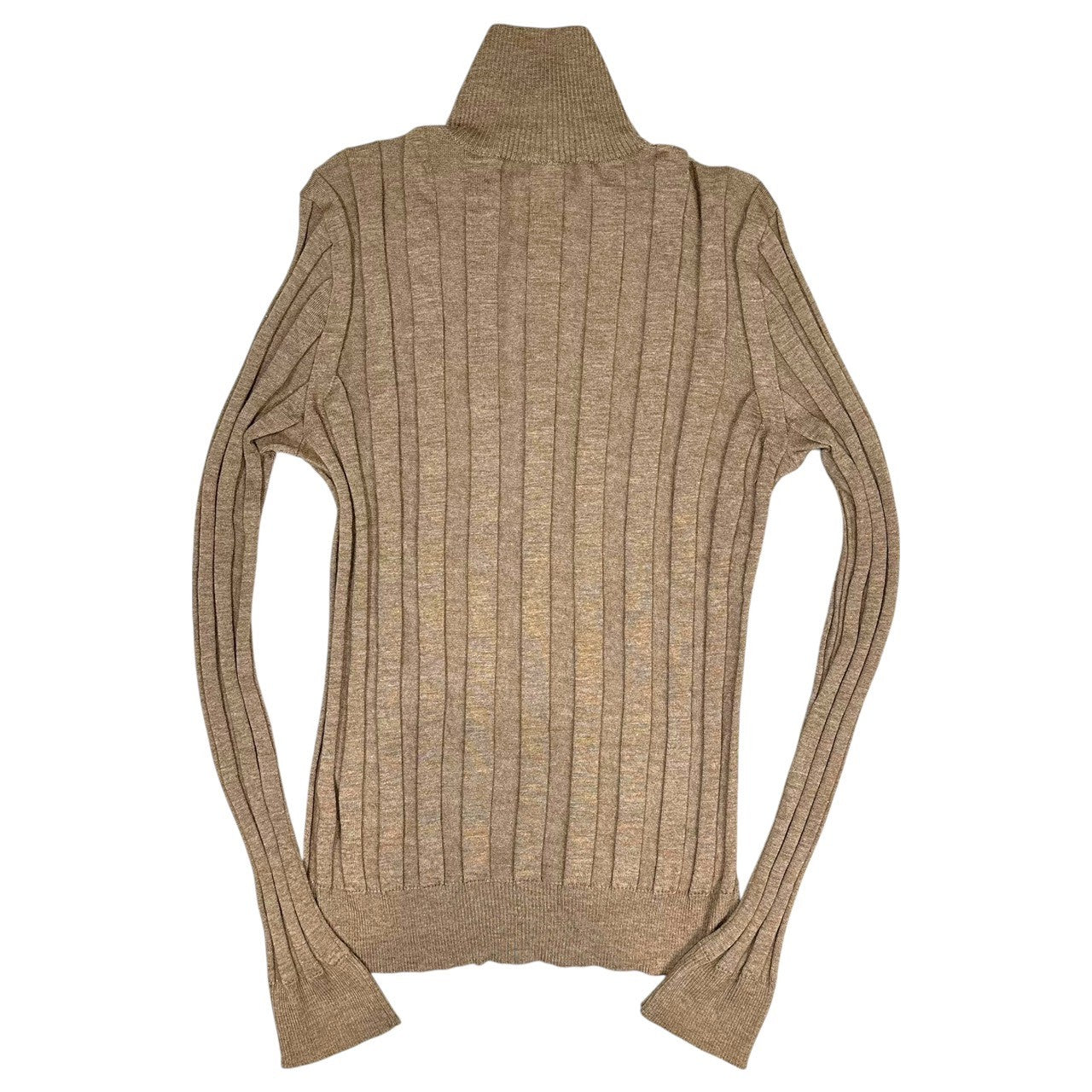 DOLCE&GABBANA(ドルチェ&ガッバーナドルガバ) Cashmere Silk High Neck Half Button Knit カシミア シルク ハイネック ハーフボタン ニット 50(L程度) ベージュ