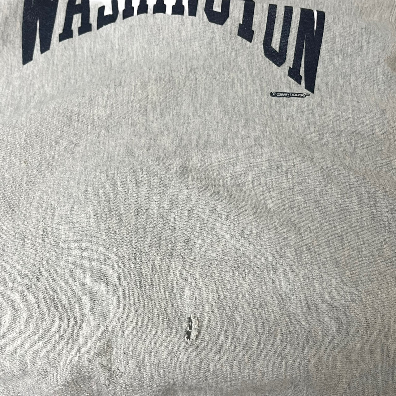 Champion(チャンピオン) 90's”WASHINGTON”REVERSE WAVE sweat shirt/アーチロゴプリントリバースウィーブスウェット 表記無し(Mサイズ程度) ライトグレー 90年代/90s/USA製/ワシントン州