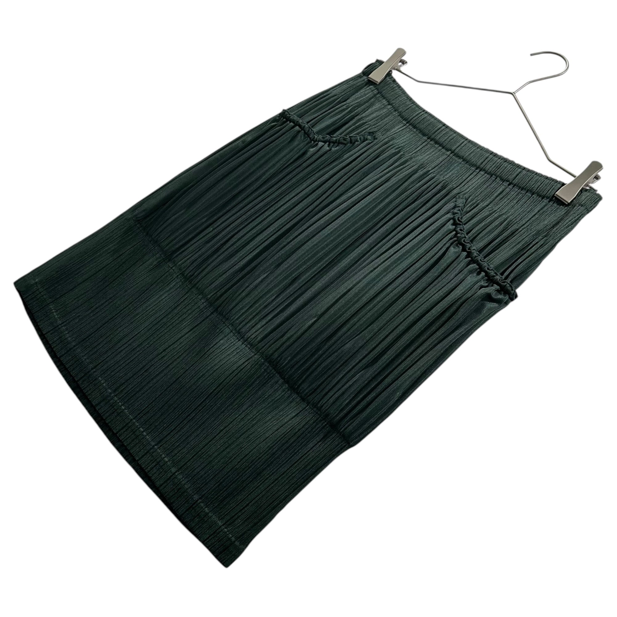 PLEATS PLEASE(プリーツプリーズ) 2008AW Gradient Pleated Skirt グラデーション プリーツ ひざ丈 スカート PP83-JG442 5 グリーン