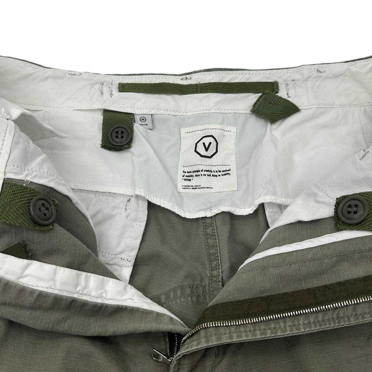 VISVIM(ビズビム/ヴィズヴィム) Ripstop cargo shorts リップストップ カーゴ ショーツ M カーキ ハーフ ショート パンツ