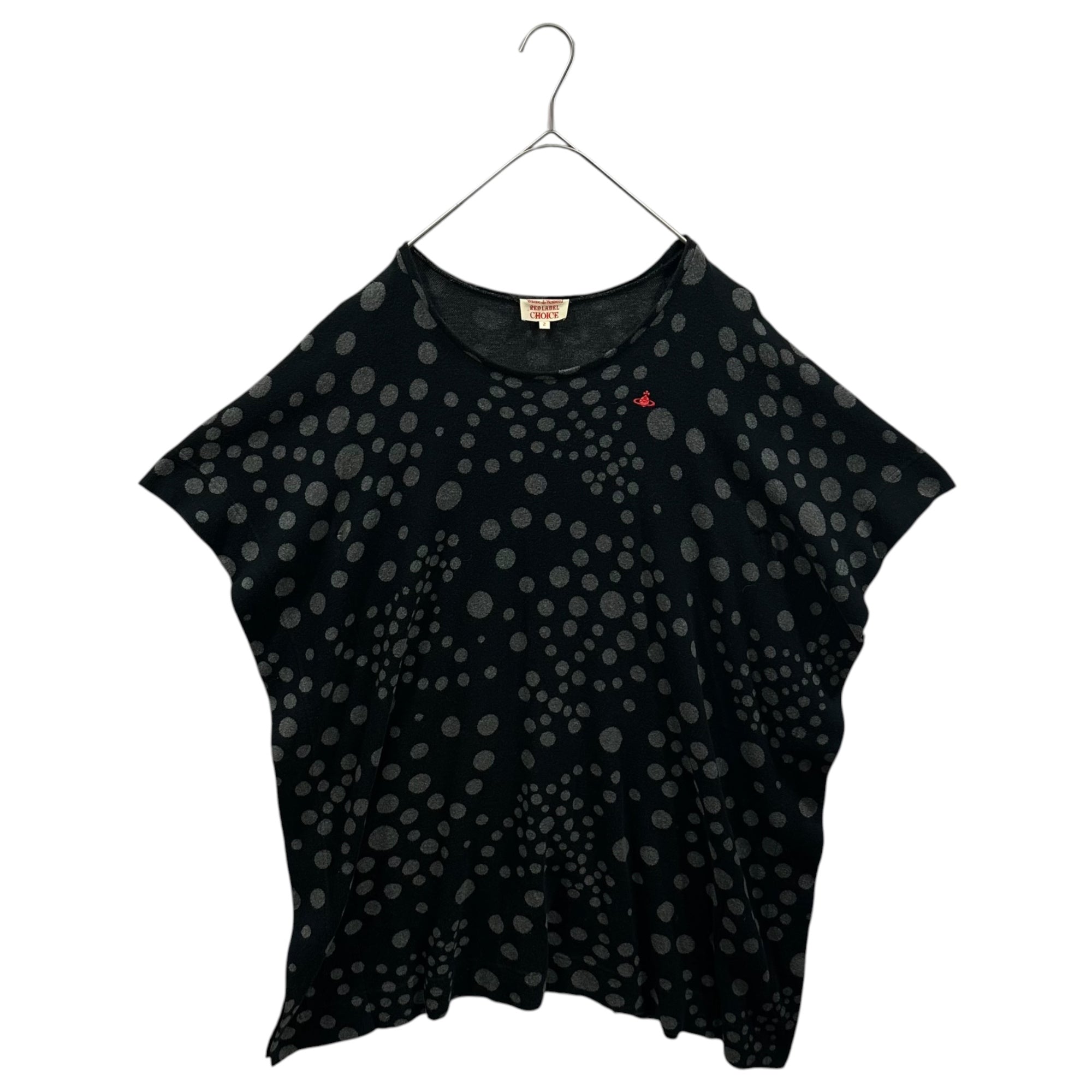 Vivienne Westwood RED LABEL CHOICE(ヴィヴィアンウエストウッドレッドレーベルチョイス) Random dot pattern sweatshirt dress ランダム ドット柄 スウェット ワンピース 16-55-571002 2(M程度) ブラック×グレー
