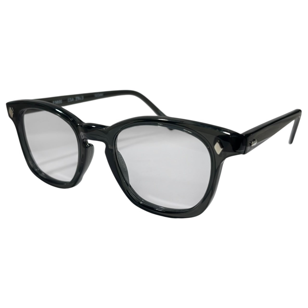 PENTAX(ペンタックス) Boston clear frame sunglasses ボストン型 クリア フレーム サングラス F9800 48□20 145mm カーキグレー 薄いグレーレンズ Safety Rx Eyewear by HOYA