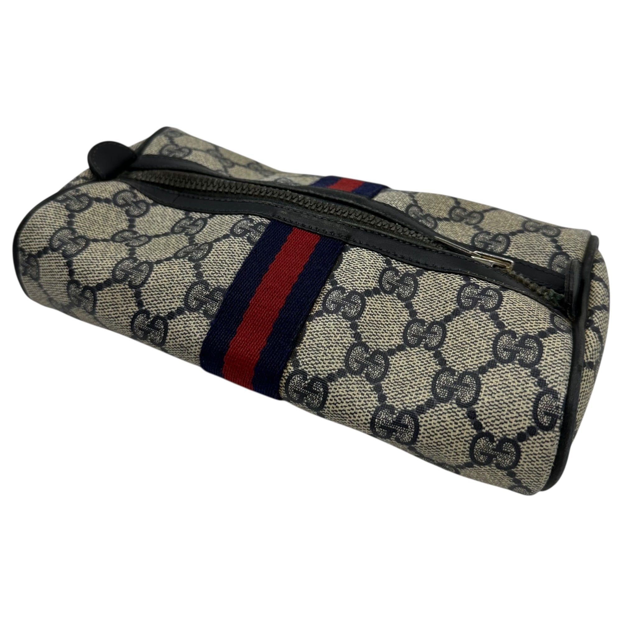 GUCCI PARFUMS(グッチパフューム) 80's GG Sherry Line Vintage Pouch GG シェリーライン ヴィンテージ ポーチ グレー 80年代 ririジップ