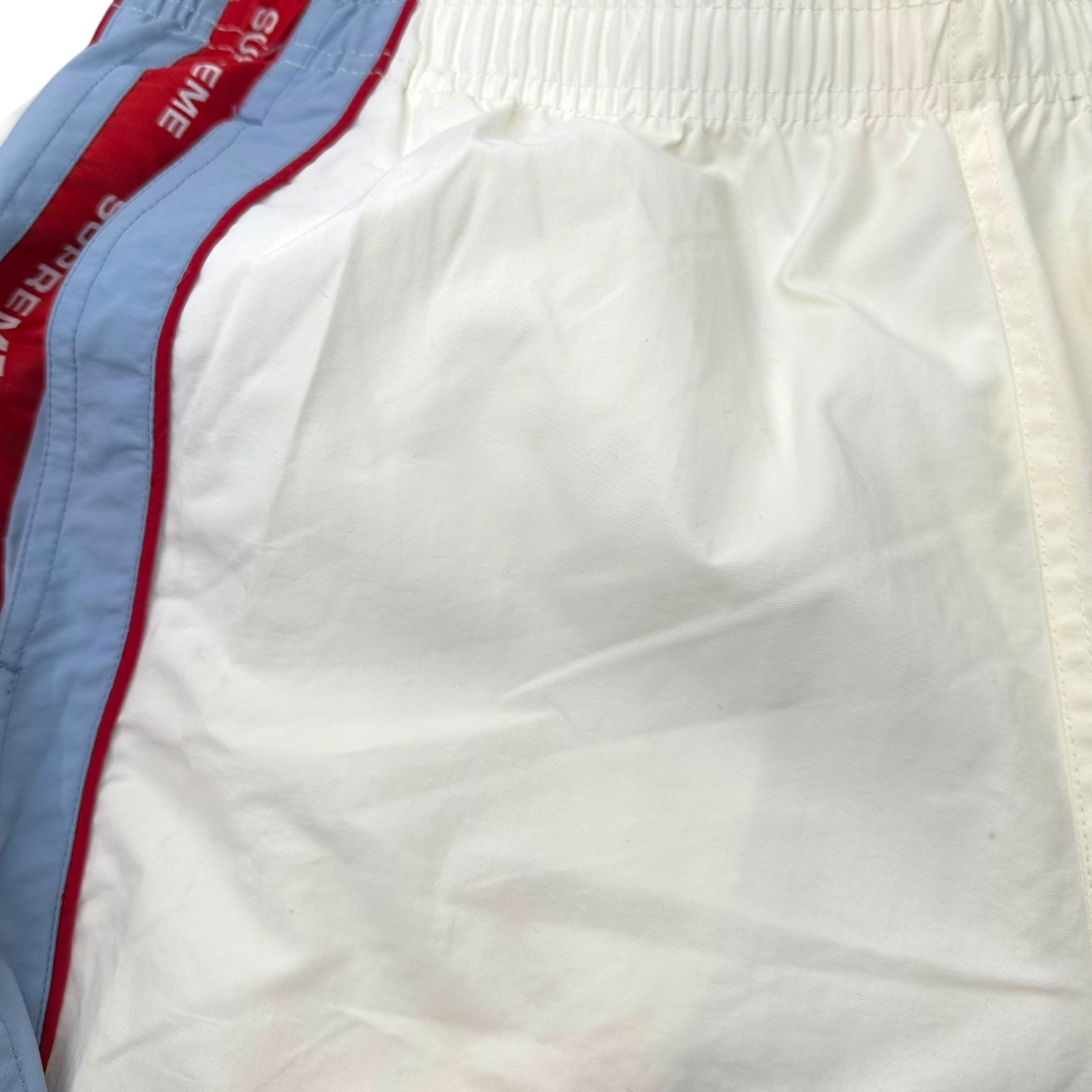 SUPREME(シュプリーム) 21SS Cross Paneled Track Pant クロスパネル トラック パンツ M ホワイト×レッド×スカイブルー ナイロン