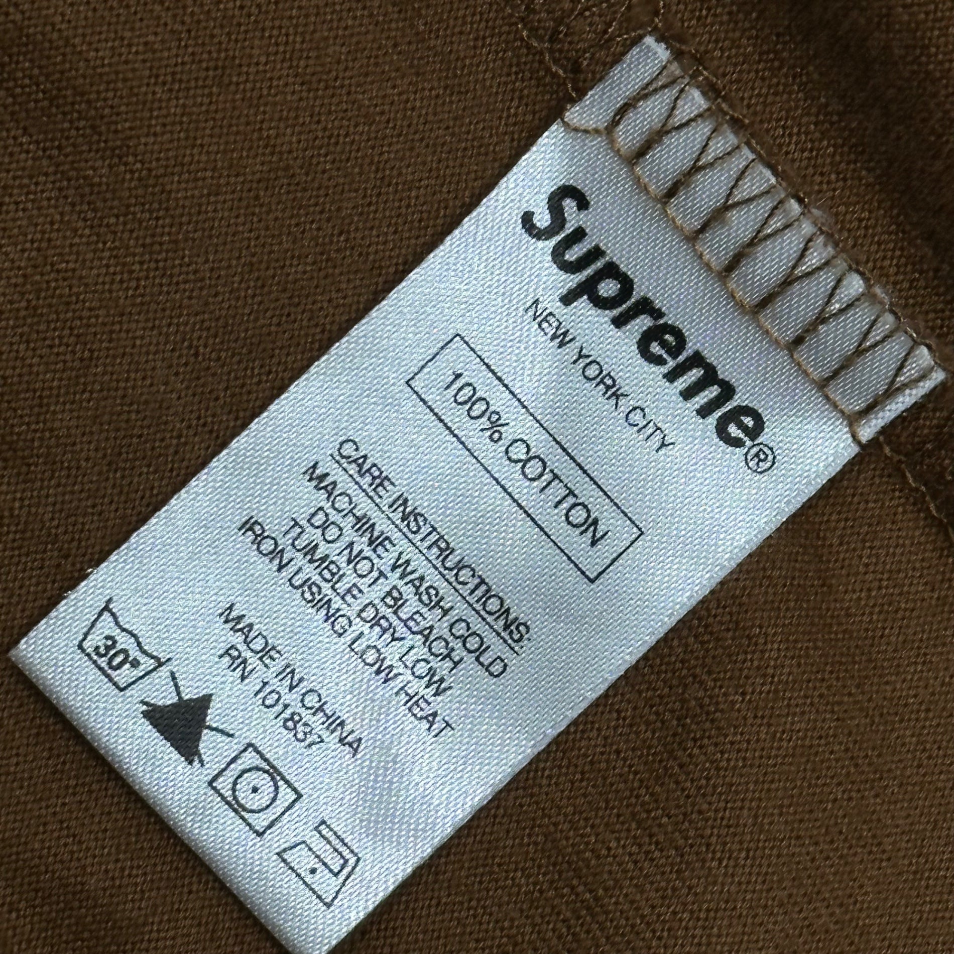 SUPREME(シュプリーム) 18AW Floral Logo Tee フローラル ロゴ Tシャツ M ブラウン 18FW