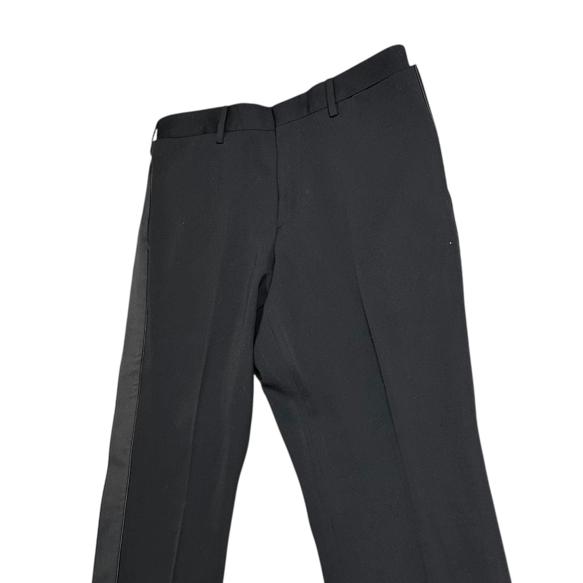 BURBERRY(バーバリー) Sideline Slim Type Woolen Slacks サイドライン スリム タイプ ウール スラックス 4565292/70E 48(M~L程度) ブラック