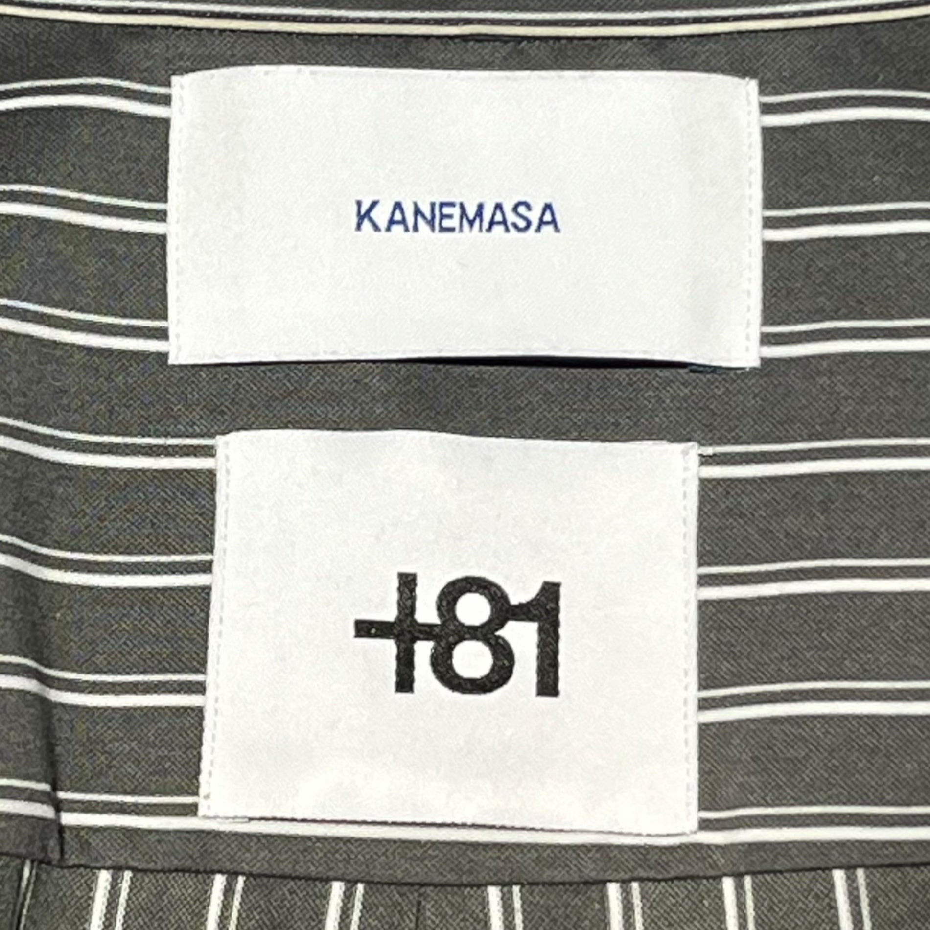 KANEMASA(カネマサ) 22AW +81別注 STRIPE ROYAL OX DRESS SHIRT ストライプ ロイヤル オックス ドレス  シャツ 22AW01 2(M程度) グレー 67546EOMA