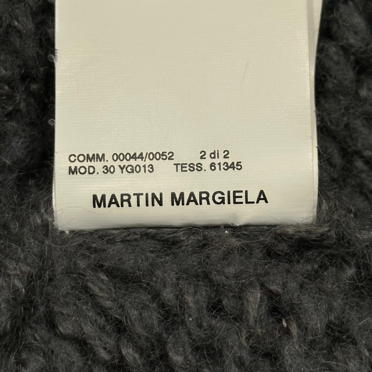 Maison Martin Margiela(メゾン マルタンマルジェラ) 2005AW Big-Button Loose-Knit Mohair Cardigan ビッグ ボタン ローゲージ モヘア カーディガン 30 YG013 S グレー 00’s 本人期 ニット