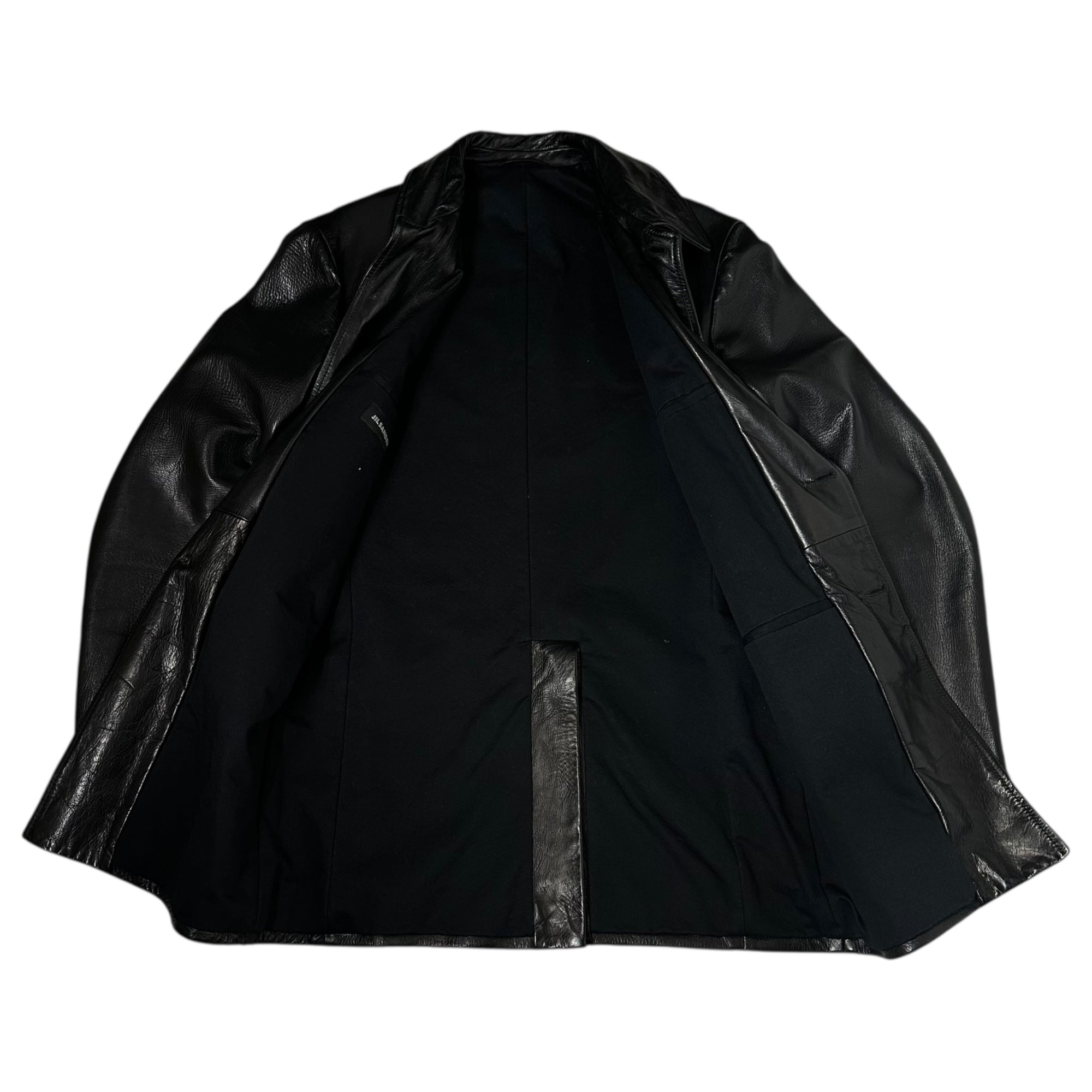 JIL SANDER(ジルサンダー) 00's Archive Lamb Leather Jacket 本人期 アーカイブ ラムレザー ジャケット 44(S程度) ブラック コート