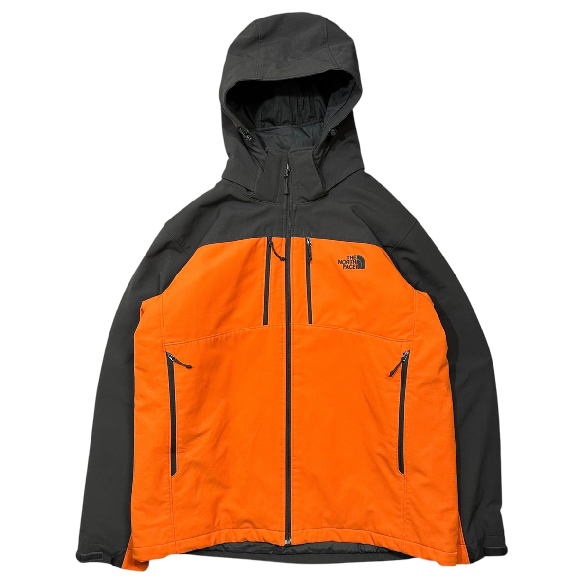 THE NORTH FACE(ノースフェイス) Primaloft Bicolor Hooded Jacket プリマロフト バイカラー フーデッド ジャケット F12 AUEY XL オレンジ×グレー 海外発売品