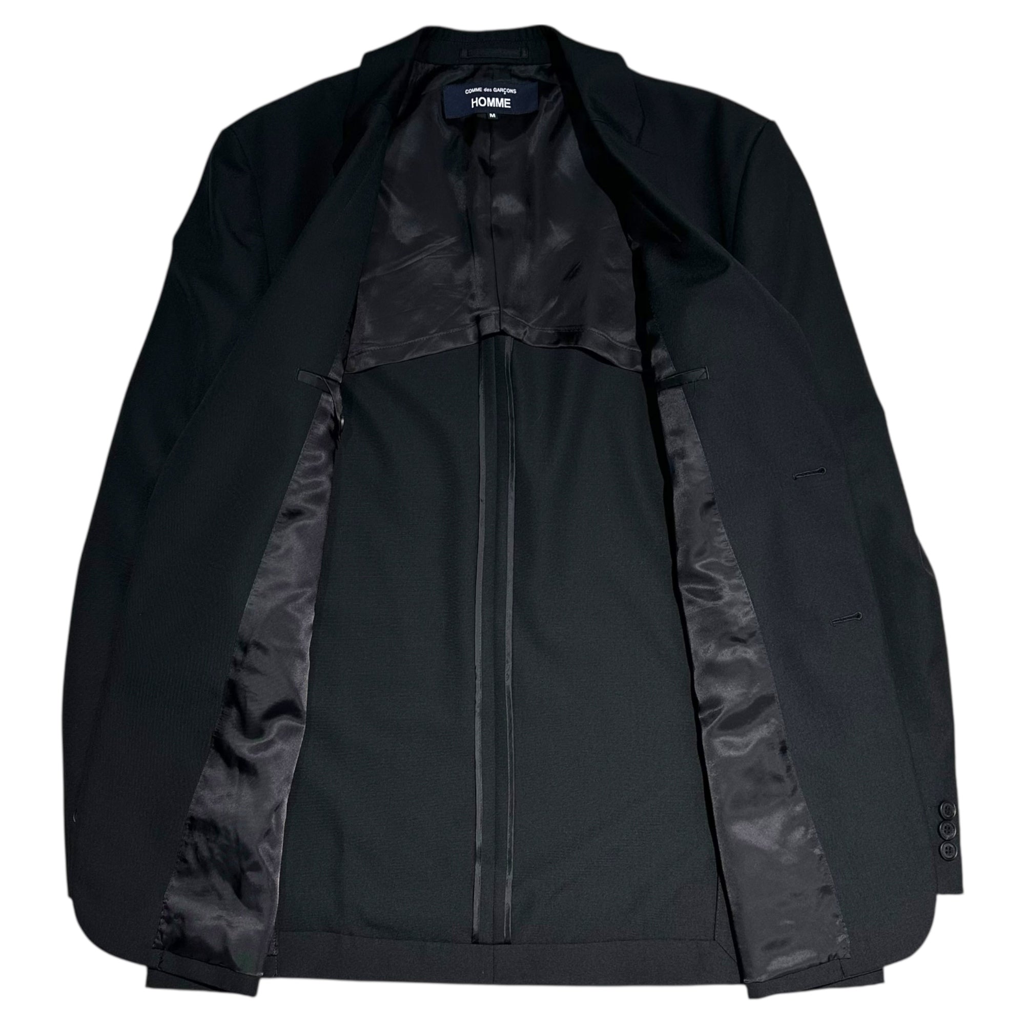 COMME des GARCONS HOMME(コムデギャルソンオム) 25SS Wool gabardine 2B tailored jacket ウールギャバジン テーラード ジャケット HO-J009 M ブラック AD2024