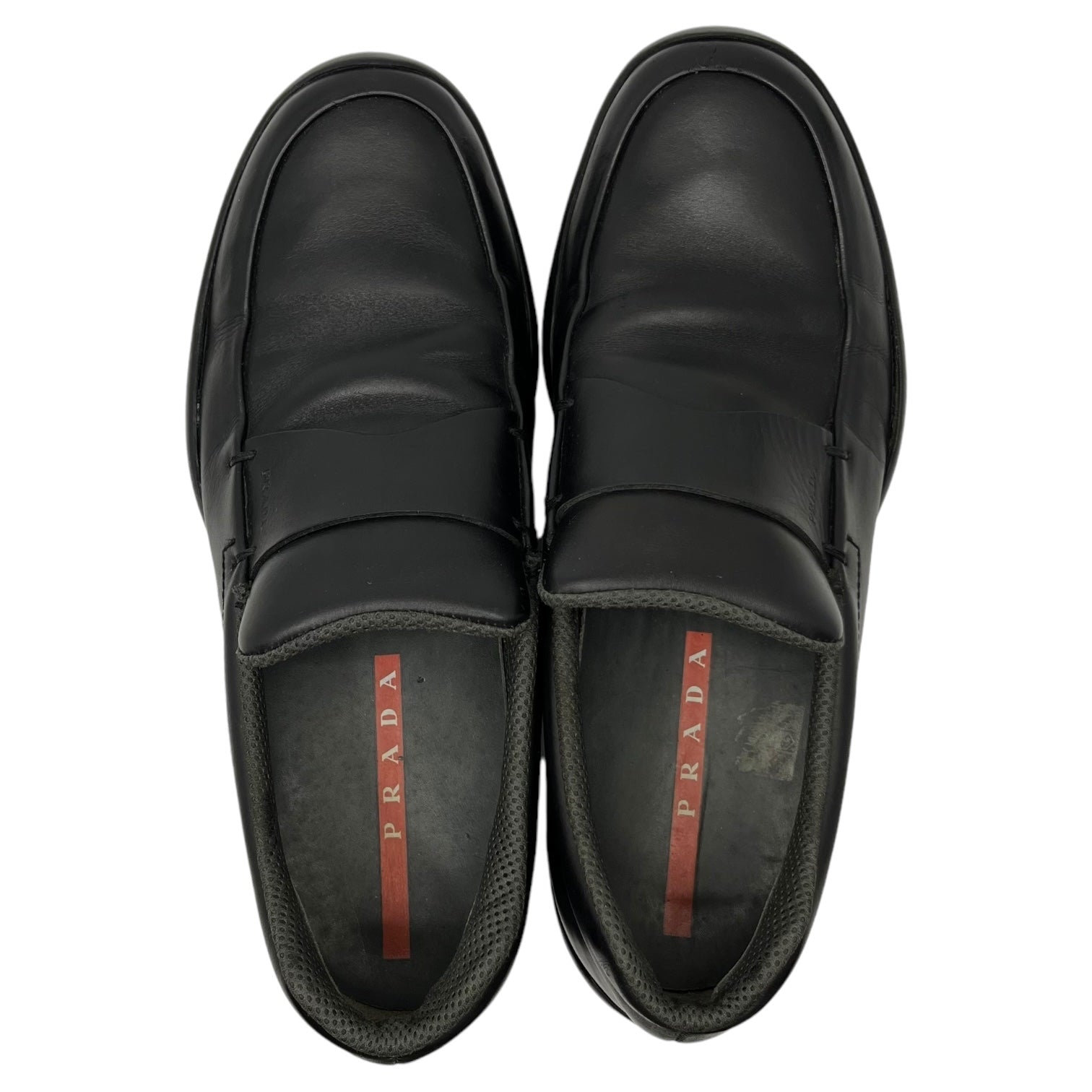 PRADA SPORT(プラダスポーツ) 00's leather logo loafers レザー ロゴ ローファー 7 1/2(26.5cm程度) ブラック Y2K