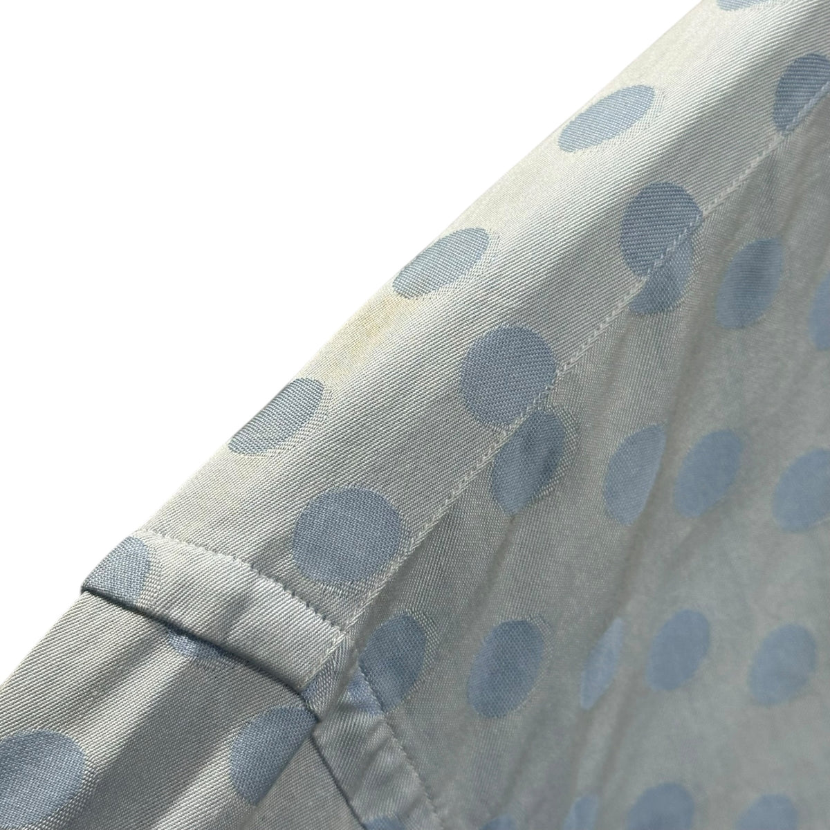 COMME des GARCONS SHIRT(コムデギャルソンシャツ) 1990's Raw-Edge Layered Design Polka-Dot L/S Shirt 断ち切り 重ね デザイン ドット 長袖 シャツ S ライトブルー 90s アーカイブ 稀少