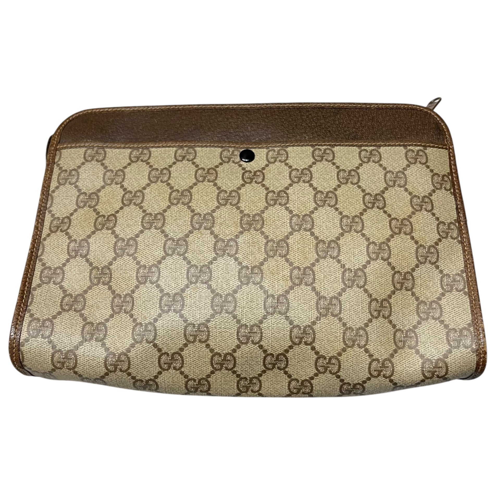 GUCCI(グッチ) Vintage GG canvas pouch ヴィンテージ GG キャンバス ポーチ 97.01.037 ブラウン セカンドバッグ OLD