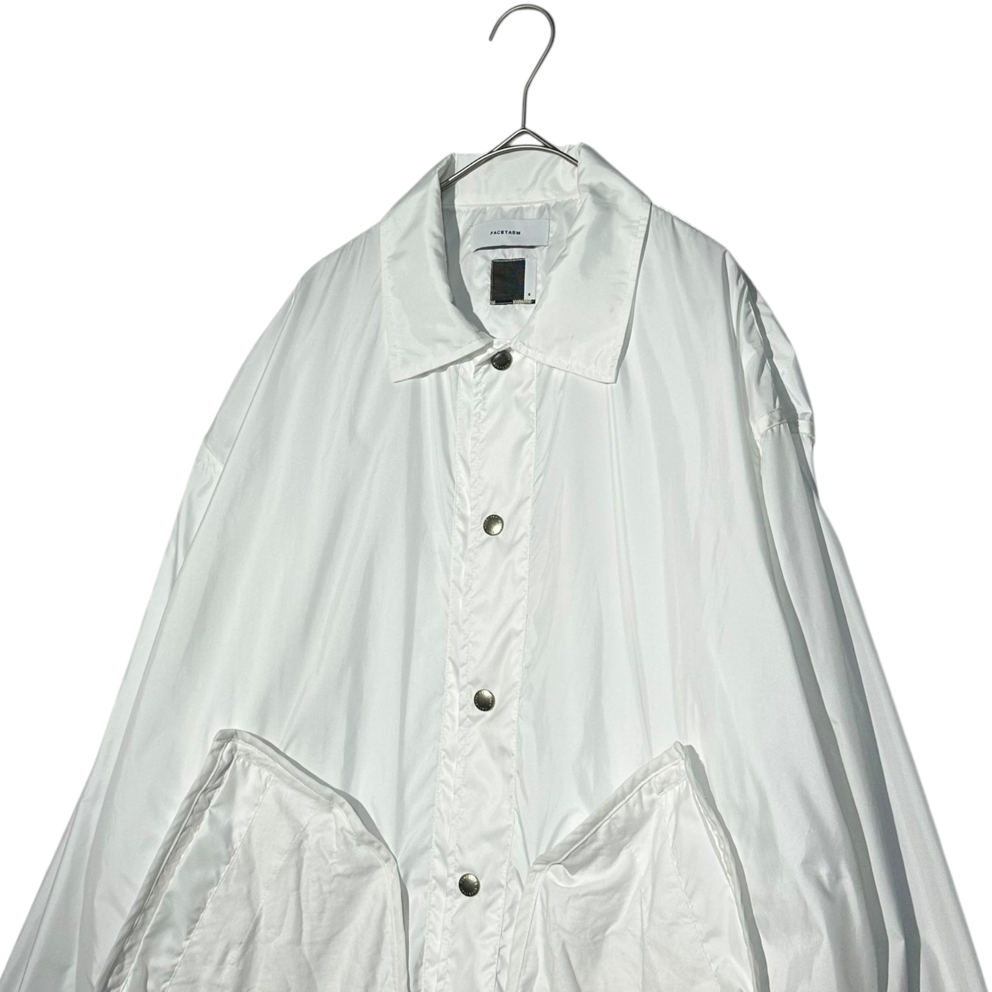 FACETASM(ファセッタズム) Polyester Big Pocket Coach Jacket ポリエステル ビッグポケット コーチ ジャケット KGO-JK-M04 4(M程度) ホワイト