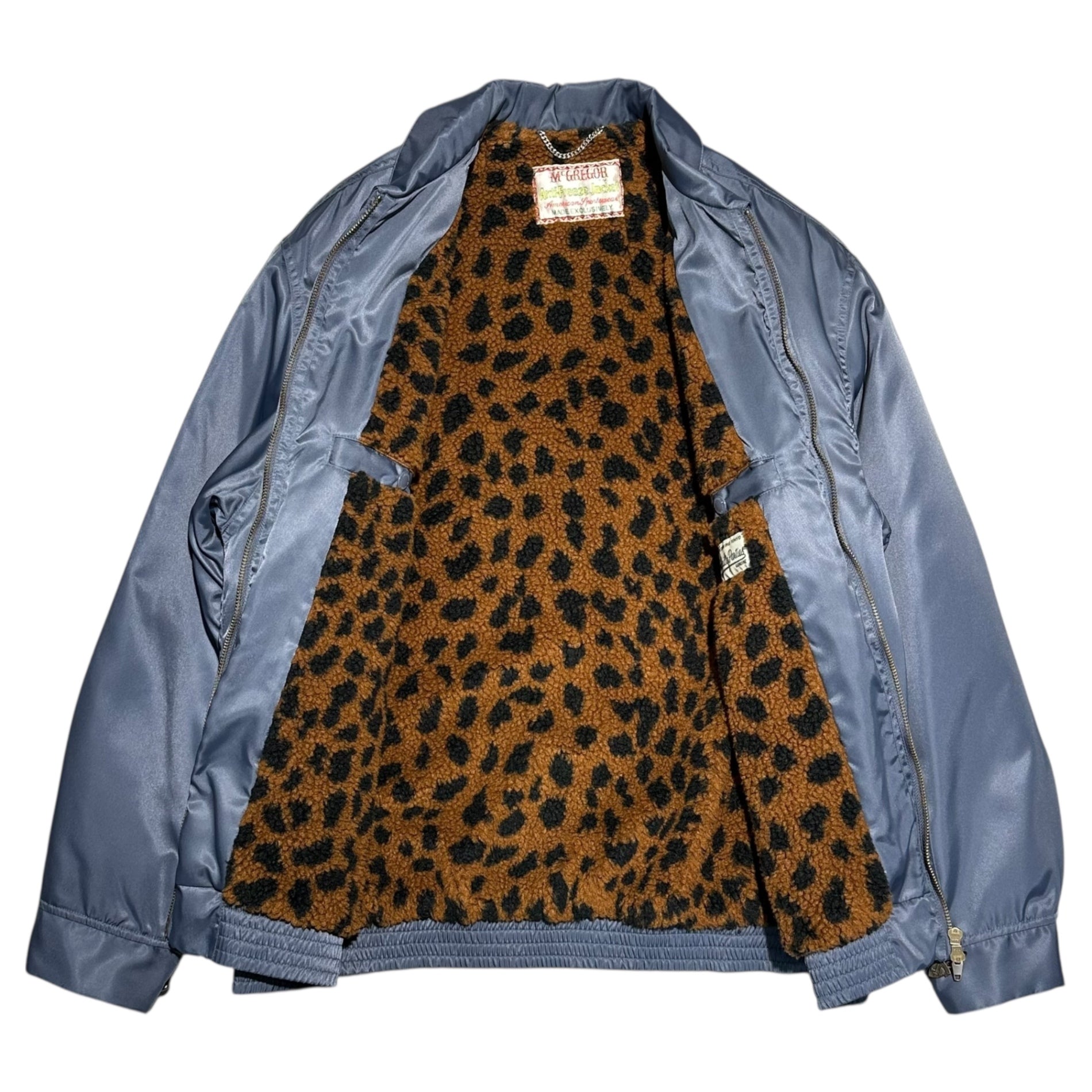 WACKO MARIA×MCGREGOR(ワコマリア×マックレガー) 23AW ANTI-FREEZE JACKET TYPE-3 アンチ フリーズ ジャケット 23FW-WMO-MC03 / 113133803 M グレー レオパード ボア ナイロン ブルゾン