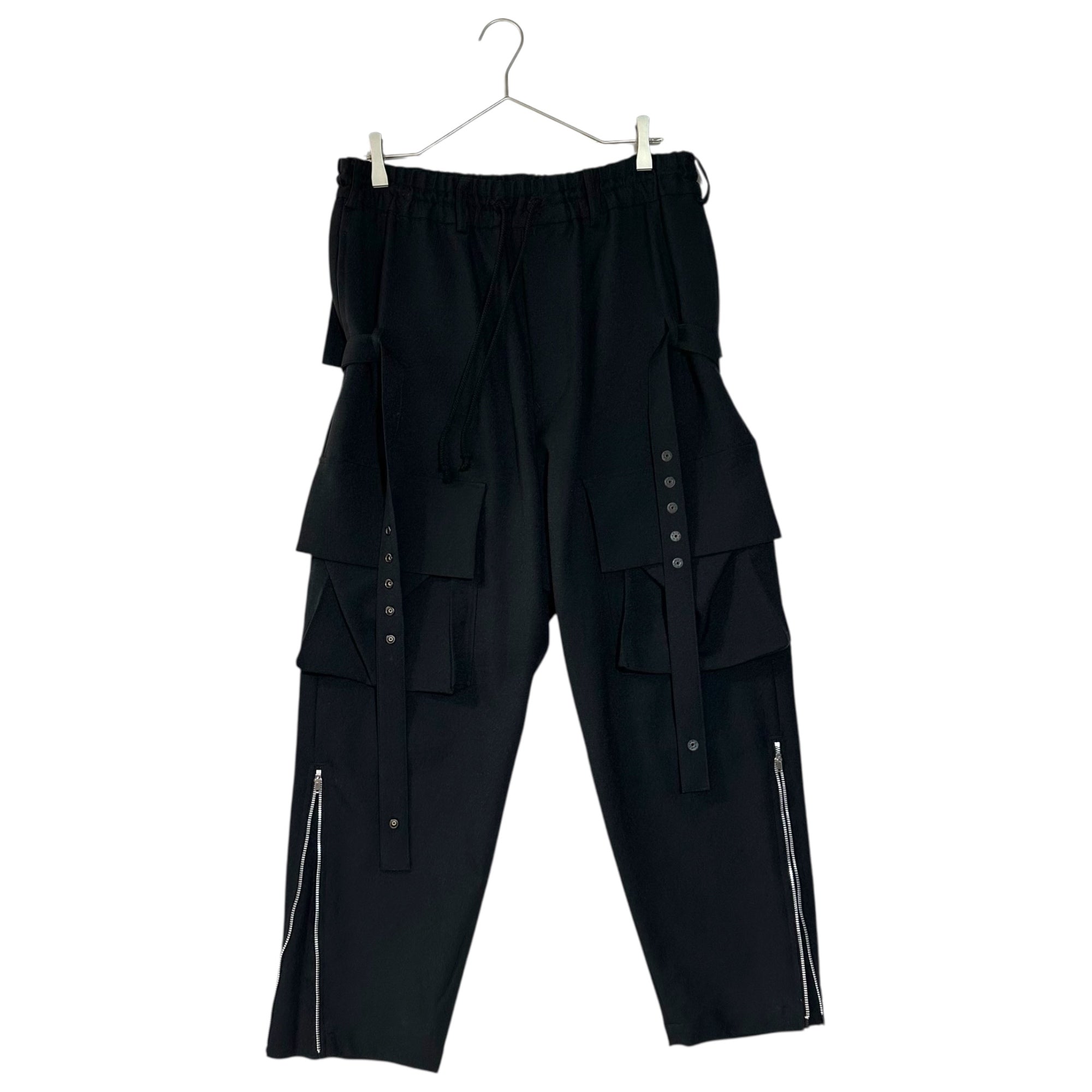 s'yte(サイト) Polyester cargo pants ポリエステル カーゴ パンツ UQ-P09-904 3(M程度) ブラック ボンテージ