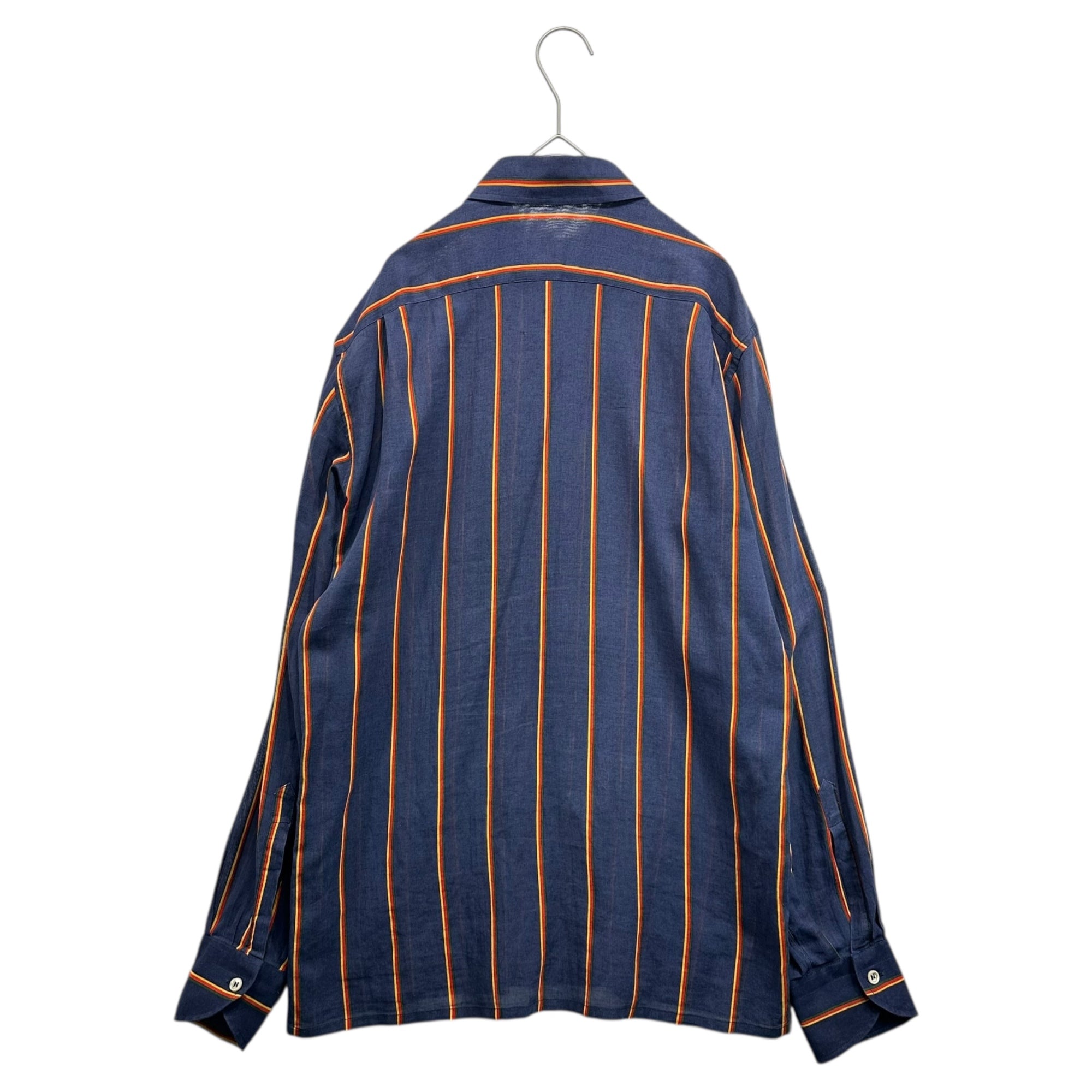 Euro vintage(ヨーロッパヴィンテージ) French Vintage Striped Shirt フレンチヴィンテージ ストライプ シャツ XS~S程度 ネイビー