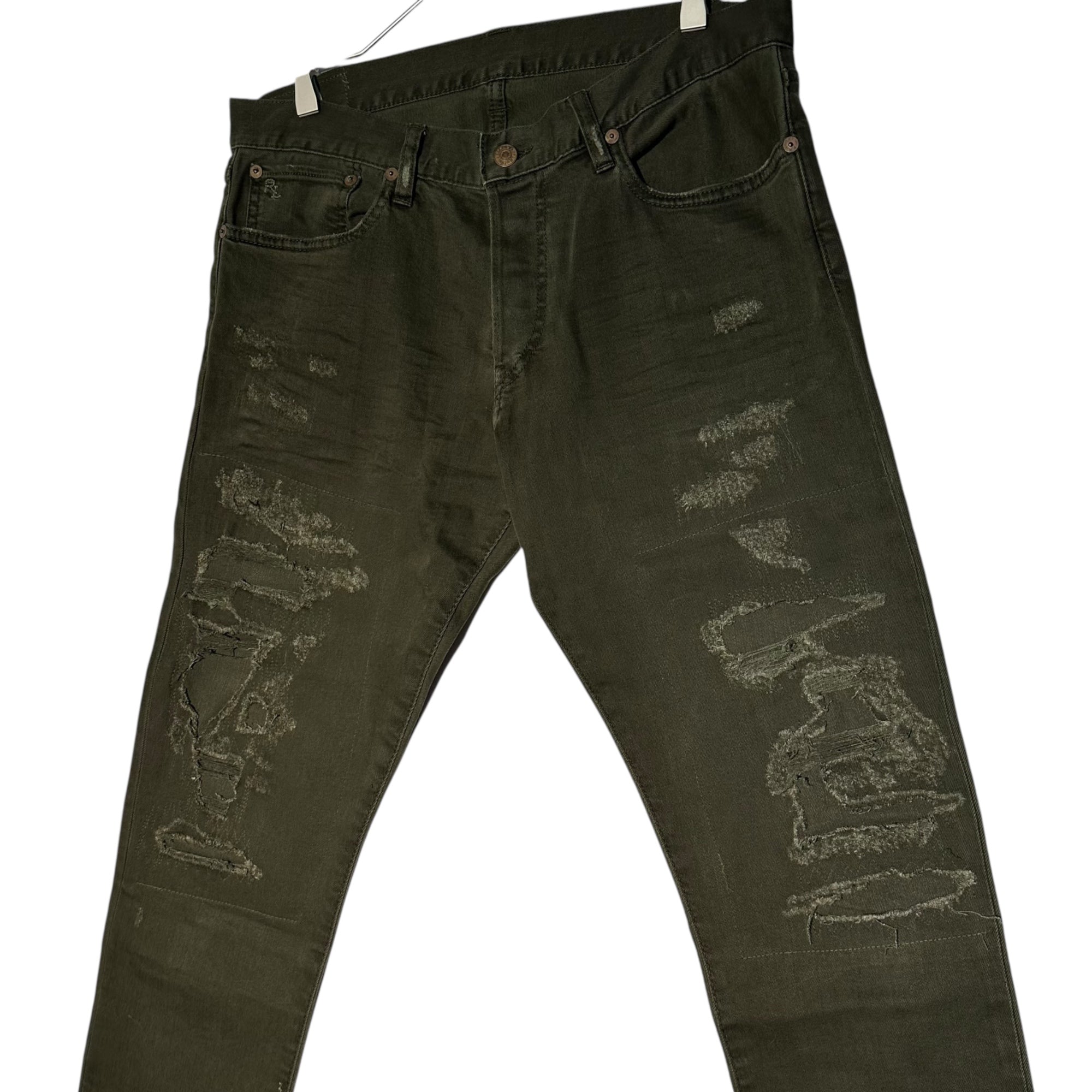 POLO RALPH LAUREN(ポロラルフローレン) Damage Vintage Processed Skinny Pants ダメージ ヴィンテージ 加工 スキニー パンツ 32 ブラック