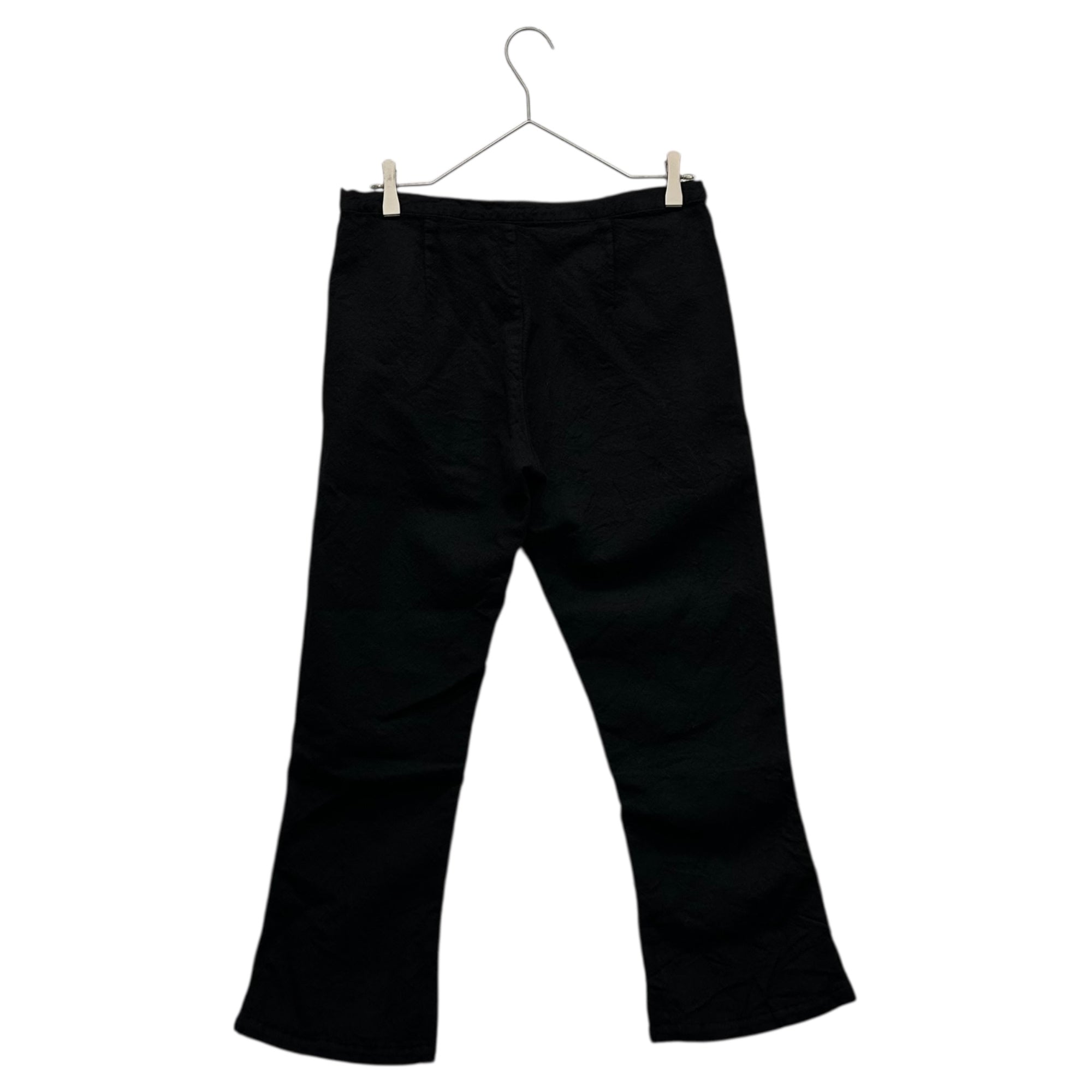 tricot COMME des GARCONS(トリココムデギャルソン) 08AW Wool Shrink-Resistant Side-Zip Flare Pants ウール 縮絨 サイドジップ フレア パンツ TB-P001 M ブラック AD2008