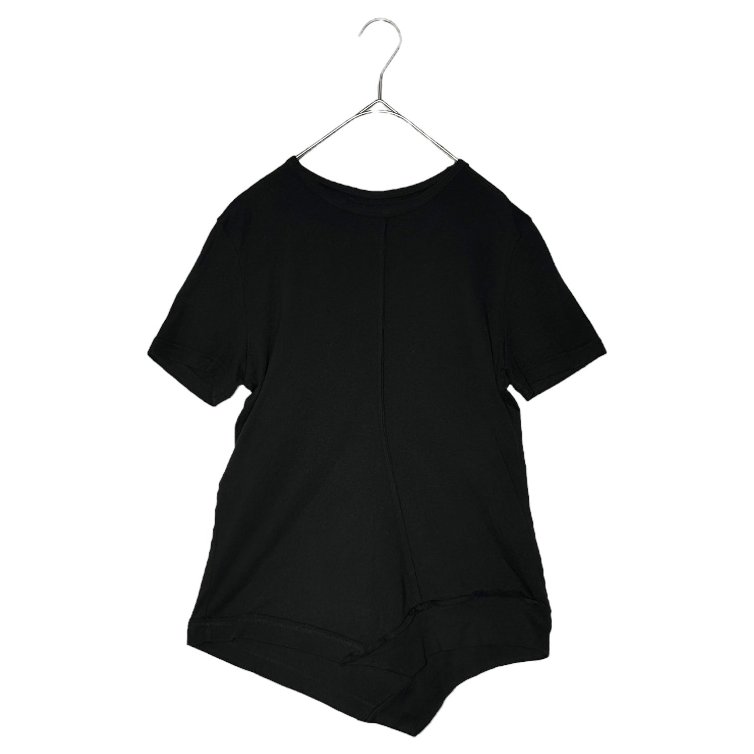 Y's(ワイズ) Back ruffle design crew neck T-shirt バック フリル デザイン クルーネック Tシャツ YD-T17-564 2(M程度) ブラック