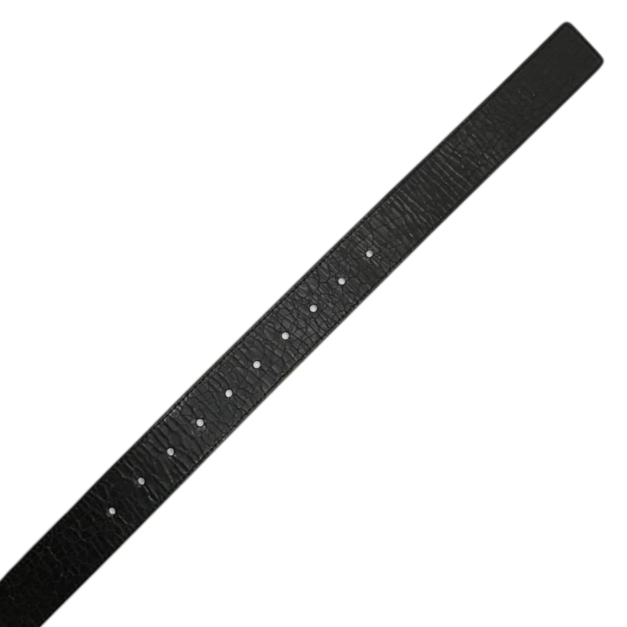 YOHJI YAMAMOTO NOIR(ヨウジヤマモトノアール) Crack-Finished Leather Belt クラック 加工 レザー ベルト NT-FO1-740 ブラック