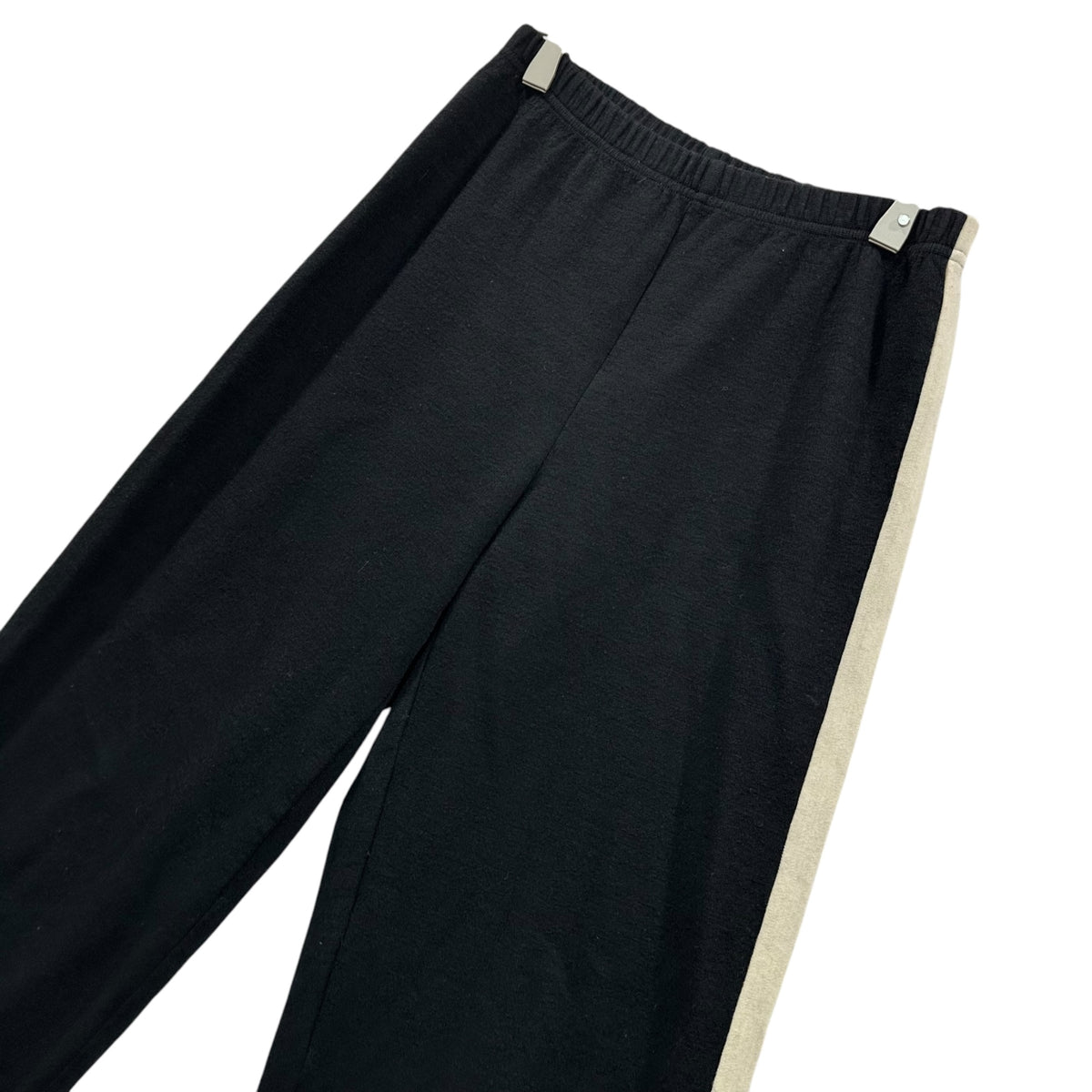 Peggy Moffitt COMME des GARCONS(ペギーモフィット コムデギャルソン) 2003AW Wool Felted Side-Striped Skinny Pants ウール 縮絨 サイドライン タイト パンツ ZK-P006 S ブラック×ホワイト×ブラウン AD2003