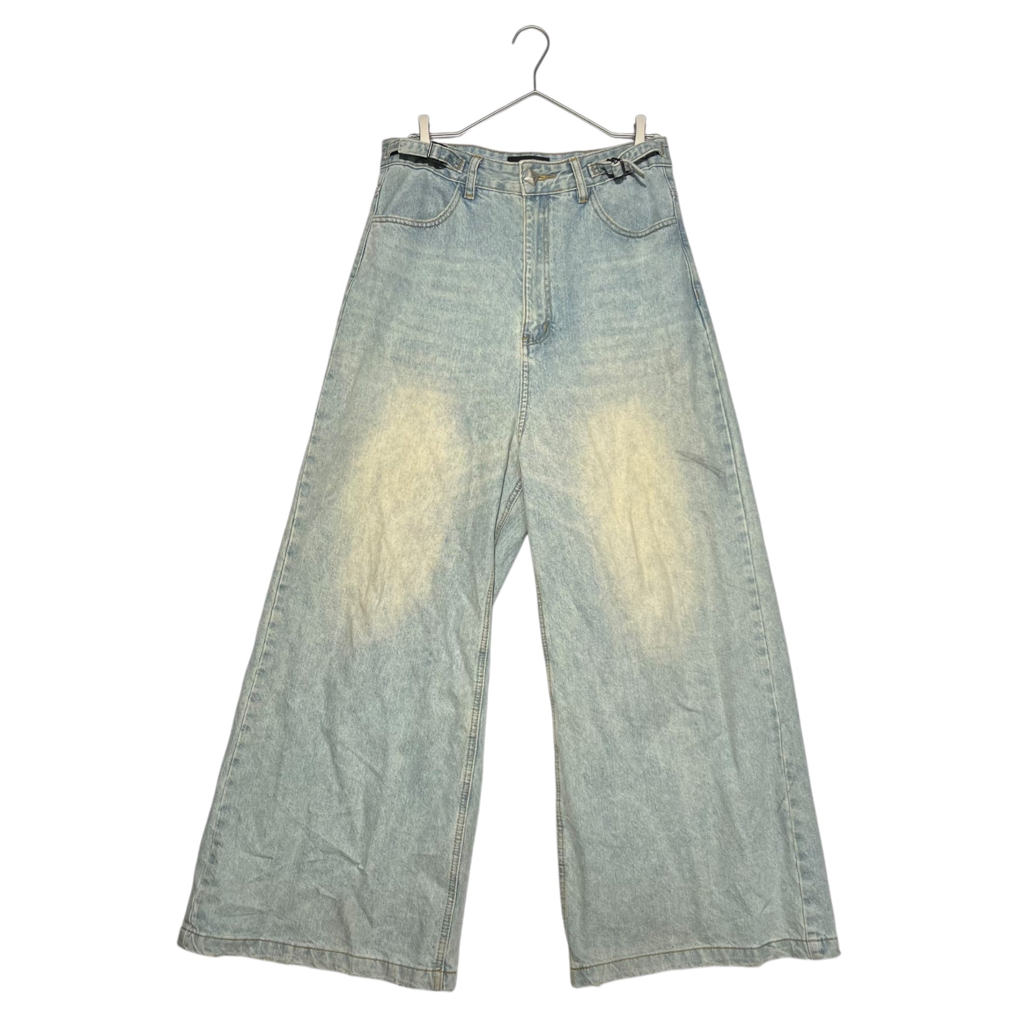 MASONPRINCE(メイソンプリンス) USED processed baggy denim pants ユーズド加工 バギー デニム パンツ 2(M) ライトインディゴ