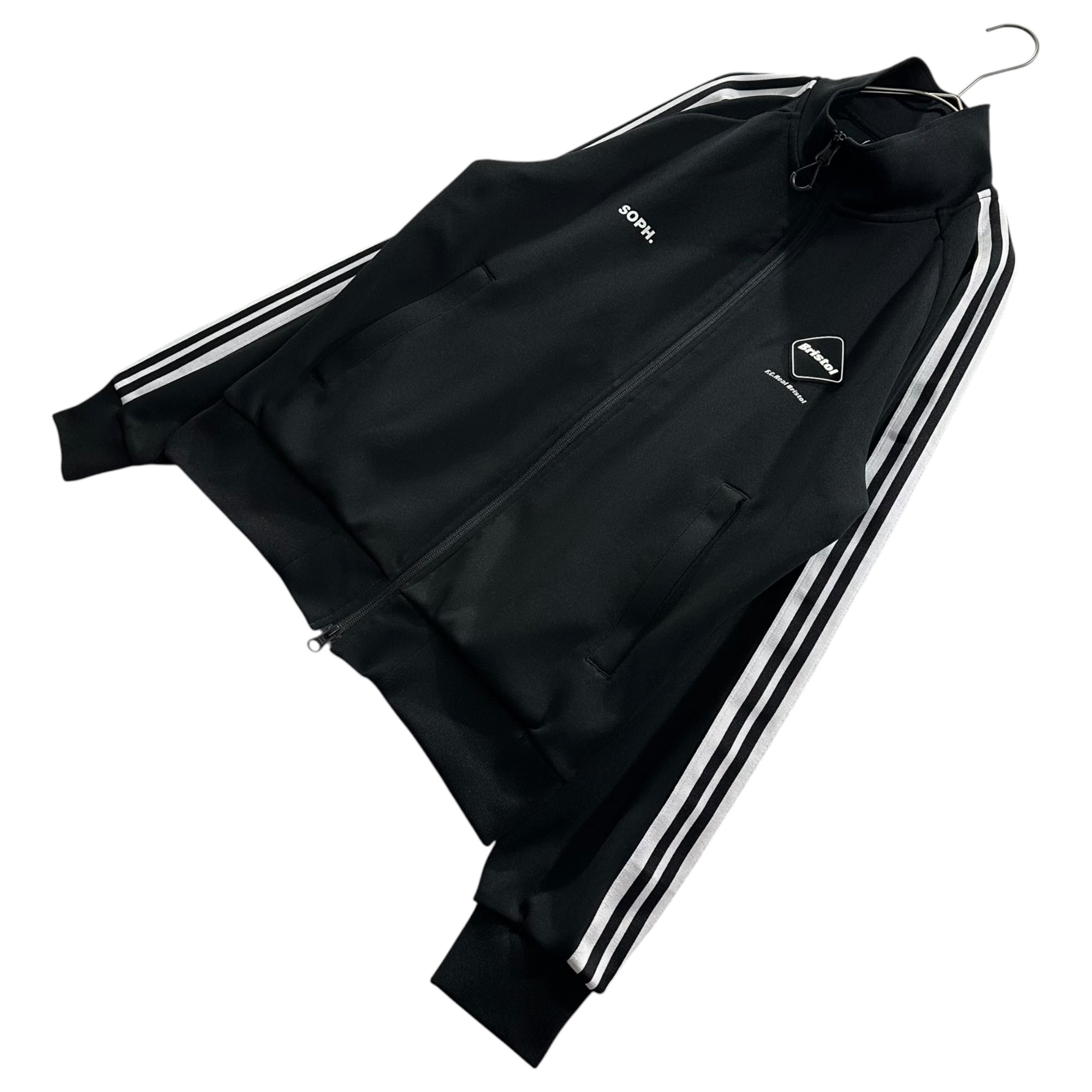 F.C.Real Bristol FCRB(エフシーレアルブリストル)  2024SS TRAINING TRACK JACKET トレーニング トラック ジャケット FCRB-240012 S ブラック×ホワイト 参考定価26,400円(税込)