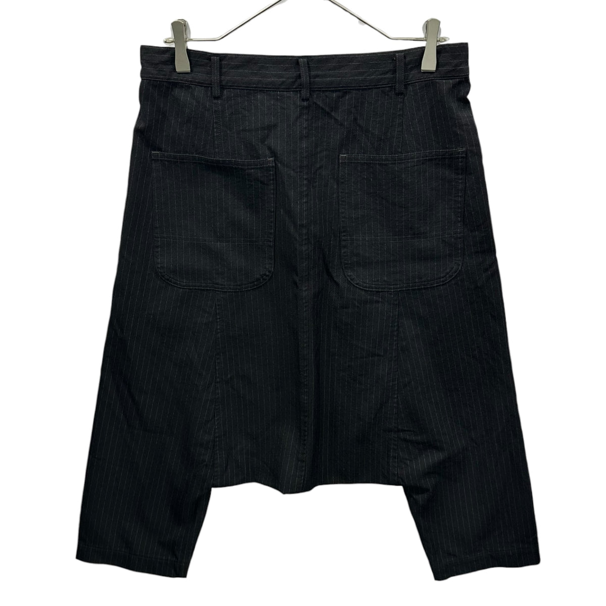 BLACK COMME des GARCONS(ブラックコムデギャルソン) 2011AW Dyed Striped Harem Shorts 染色加工 ストライプ サルエル ショーツ 1H-P008 XS ブラック AD2011 男性着用可能