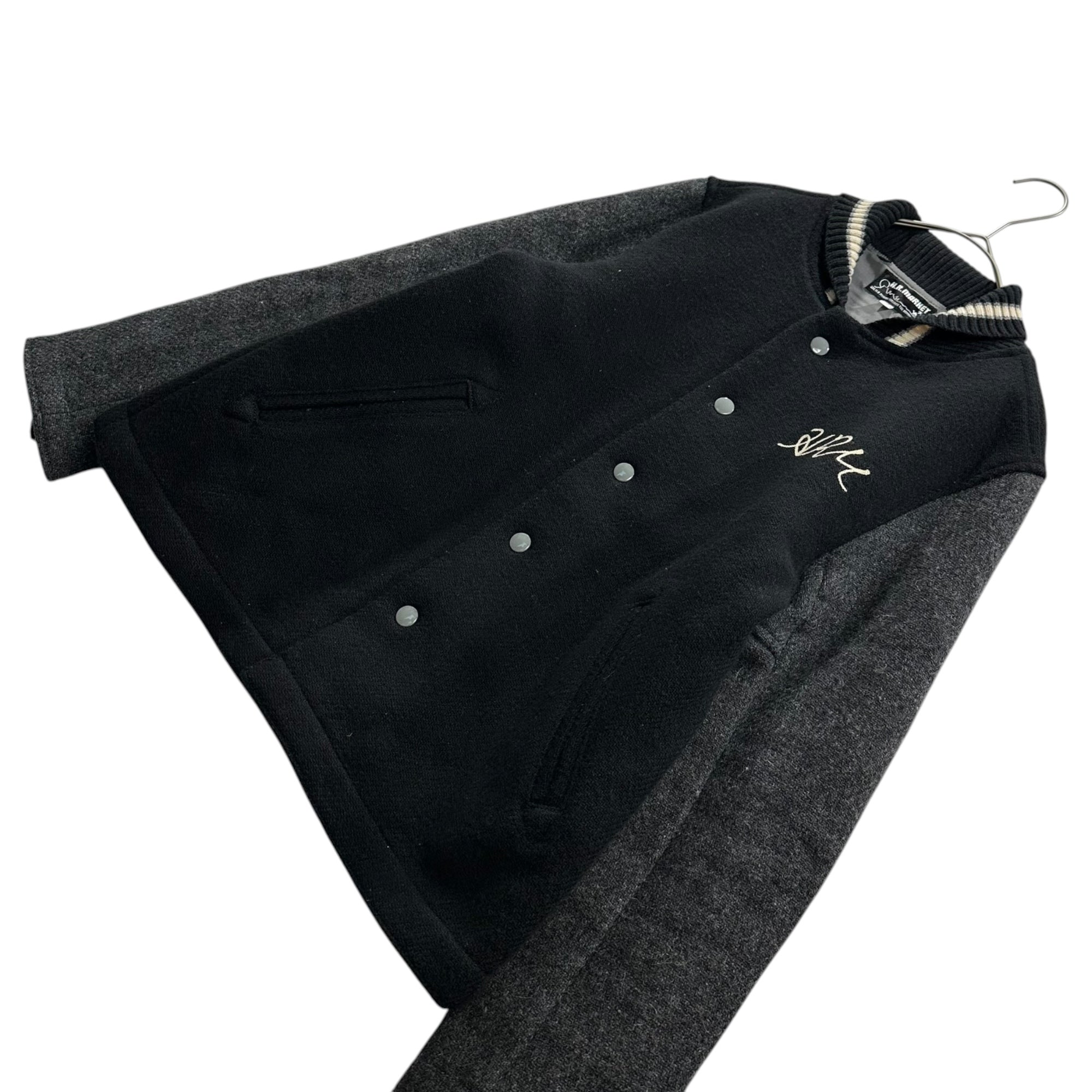 HOLLYWOOD RANCH MARKET(ハリウッドランチマーケット) Melton Wool Pharaoh Jacket メルトン ウール ファラオ ジャケット 1 ブラック×グレー スタジャン