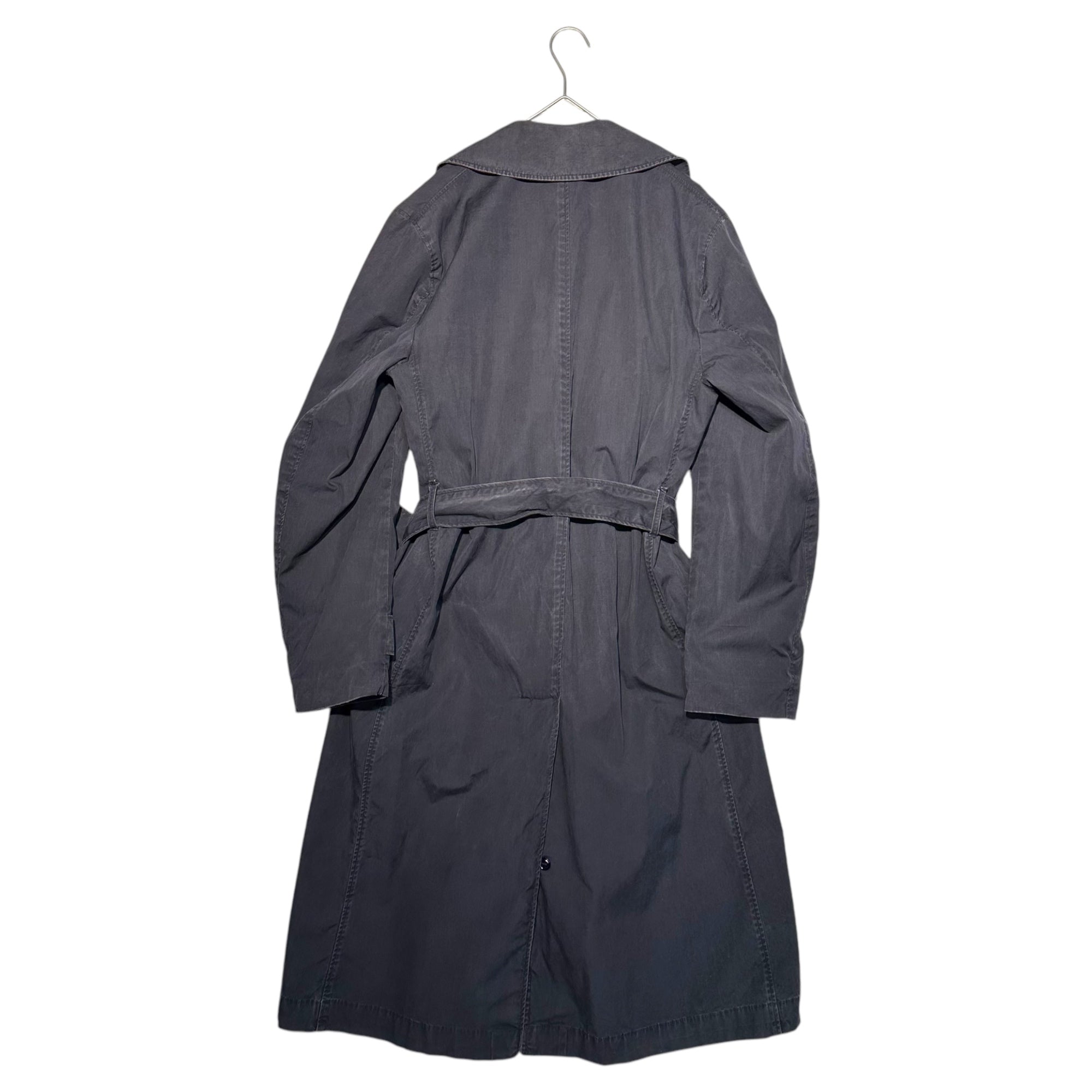 US NAVY(アメリカ海軍) 60’s rain coat レイン コート コットン ポプリン ダブルブレスト レイン コート トレンチ 表記消(M程度) ネイビー 推定60年代 ヴィンテージ 軍物