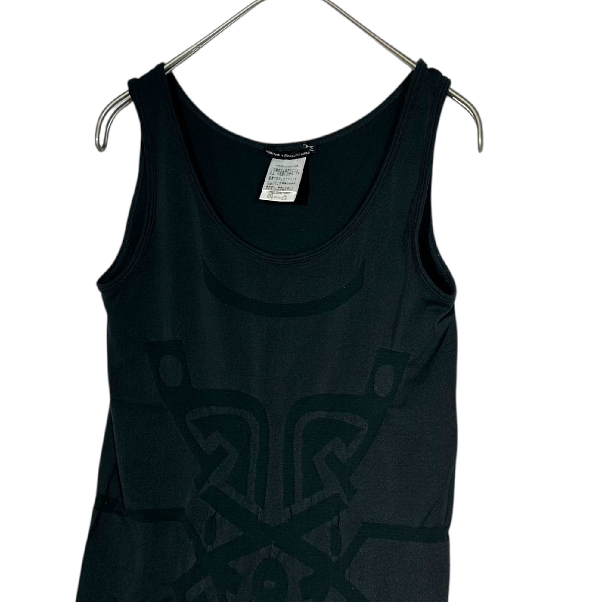 MARITHE FRANCOIS GIRBAUD(マリテフランソワジルボー) 00's Jacquard tank top ジャガード タンクトップ 2枚セット F5-6837 M グリーン×ライムグリーン Y2K