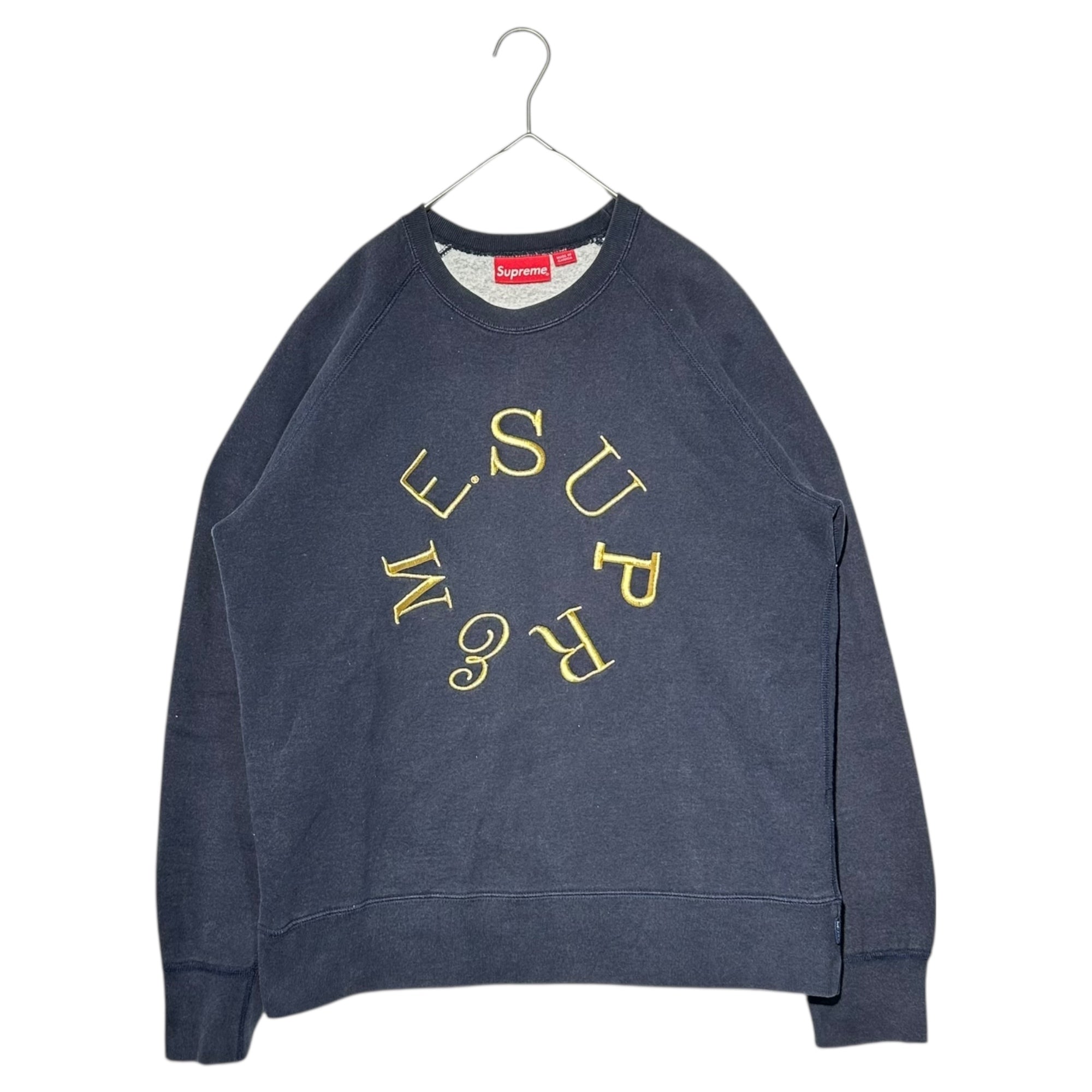 SUPREME(シュプリーム) 13AW Heather Crewneck ロゴ 刺繍 クルーネック スウェット M ネイビー 13FW