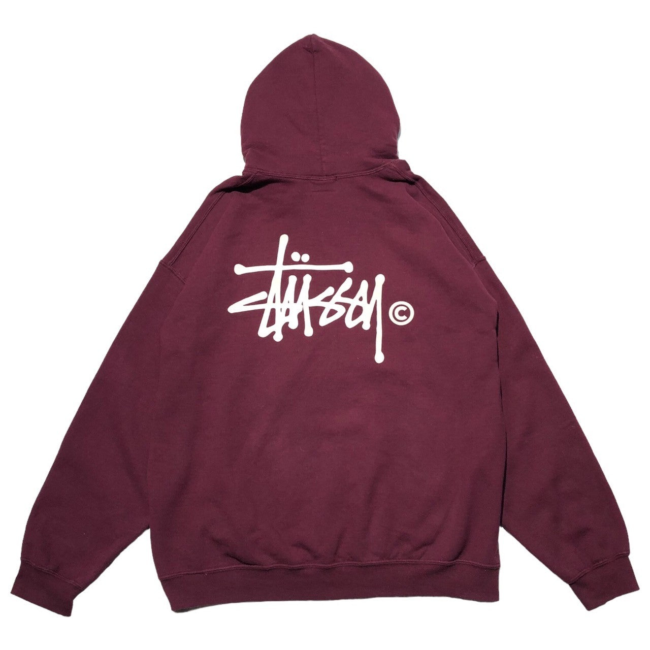 STUSSY(ステューシー) ”STUSSY ©” Shawn logo pullover hoodie ショーンロゴ プルオーバー パーカー S(オーバーサイズ) ボルドー