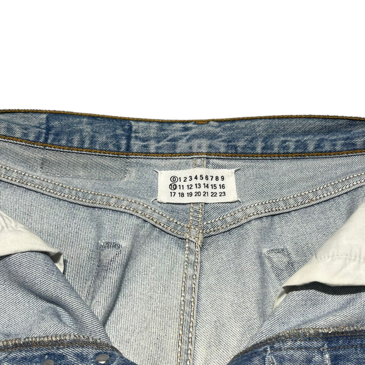 Maison Martin Margiela(メゾン マルタンマルジェラ) 01AW ⓪⑩Artisanal Reconstructed Denim Pants アーティザナル 再構築 デニム パンツ 311P010004 S ライトインディゴ KOKONOE アーカイブ