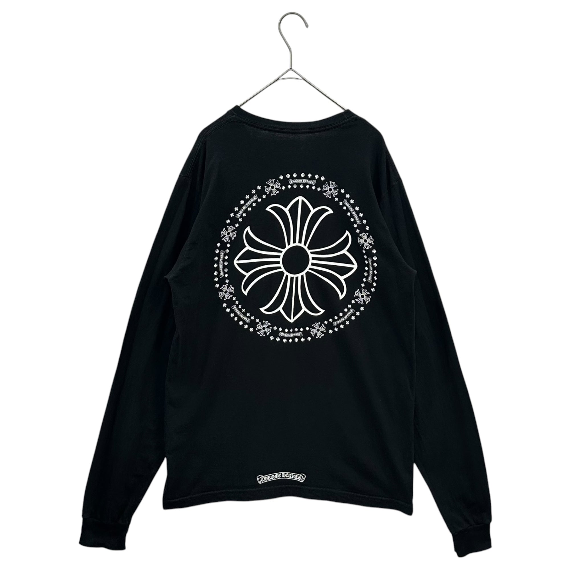 CHROME HEARTS(クロムハーツ) CH Plus Circle Logo L/S Tee CHプラス サークルロゴ ロングスリーブ Tシャツ 2212-304-0158 M ブラック×ホワイト 長袖 クロムハーツジャパンタグ