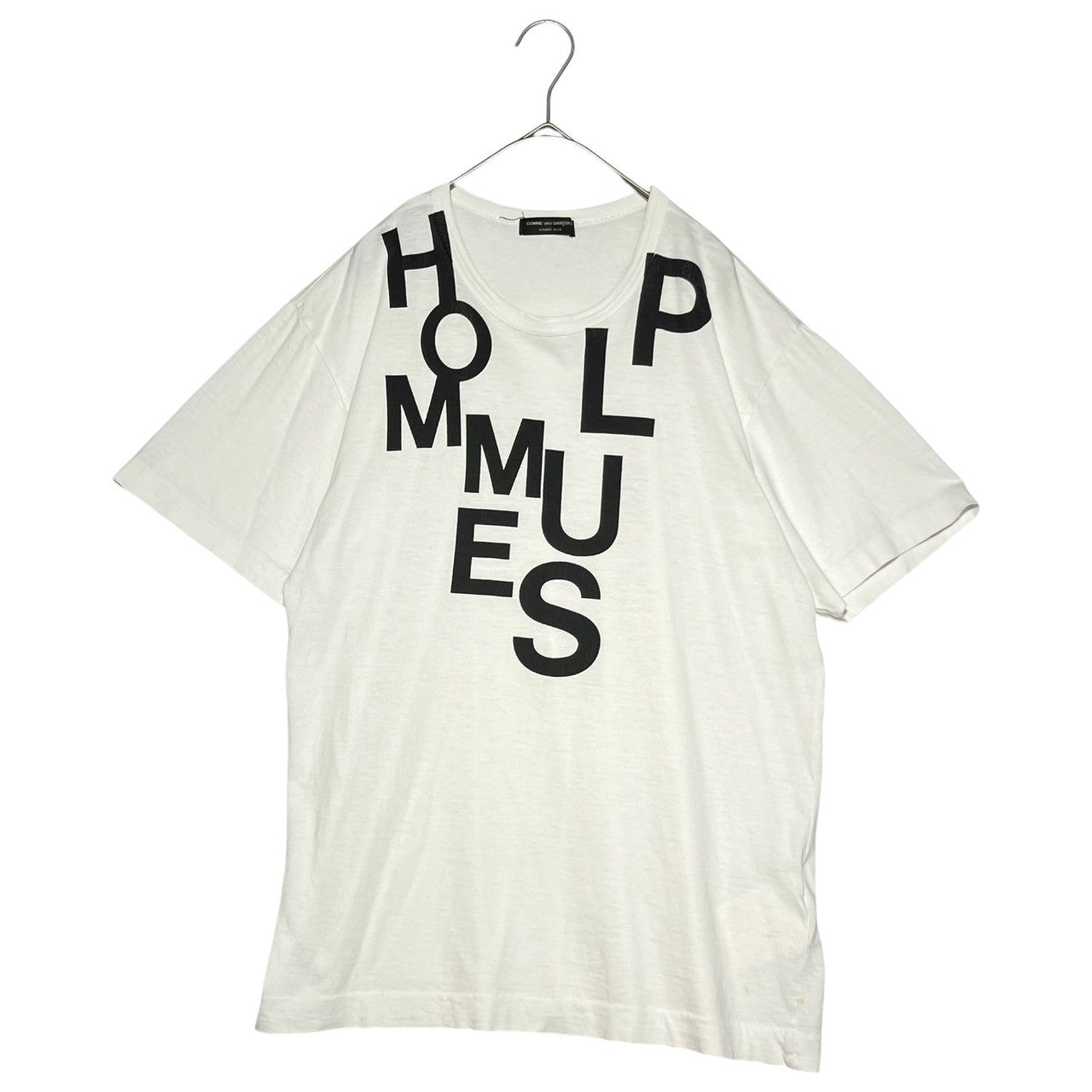 COMME des GARCONS HOMME PLUS(コムデギャルソンオムプリュス) 02SS Vintage brand logo T-shirt ヴィンテージ ブランドロゴ Tシャツ PE-T044 FREE ホワイト×ブラック AD2001