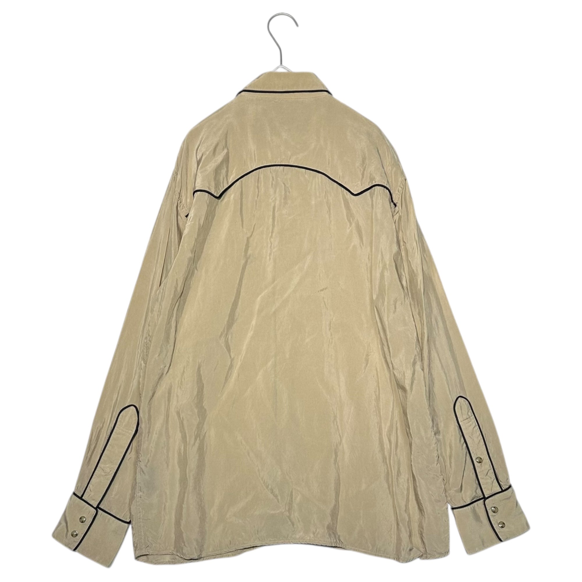 UNITED ARROWS＆SONS(ユナイテッドアローズアンドサンズ) CUP WESTERN SHIRT キュプラ ウエスタン シャツ 5511-199-0184 M ベージュ 長袖