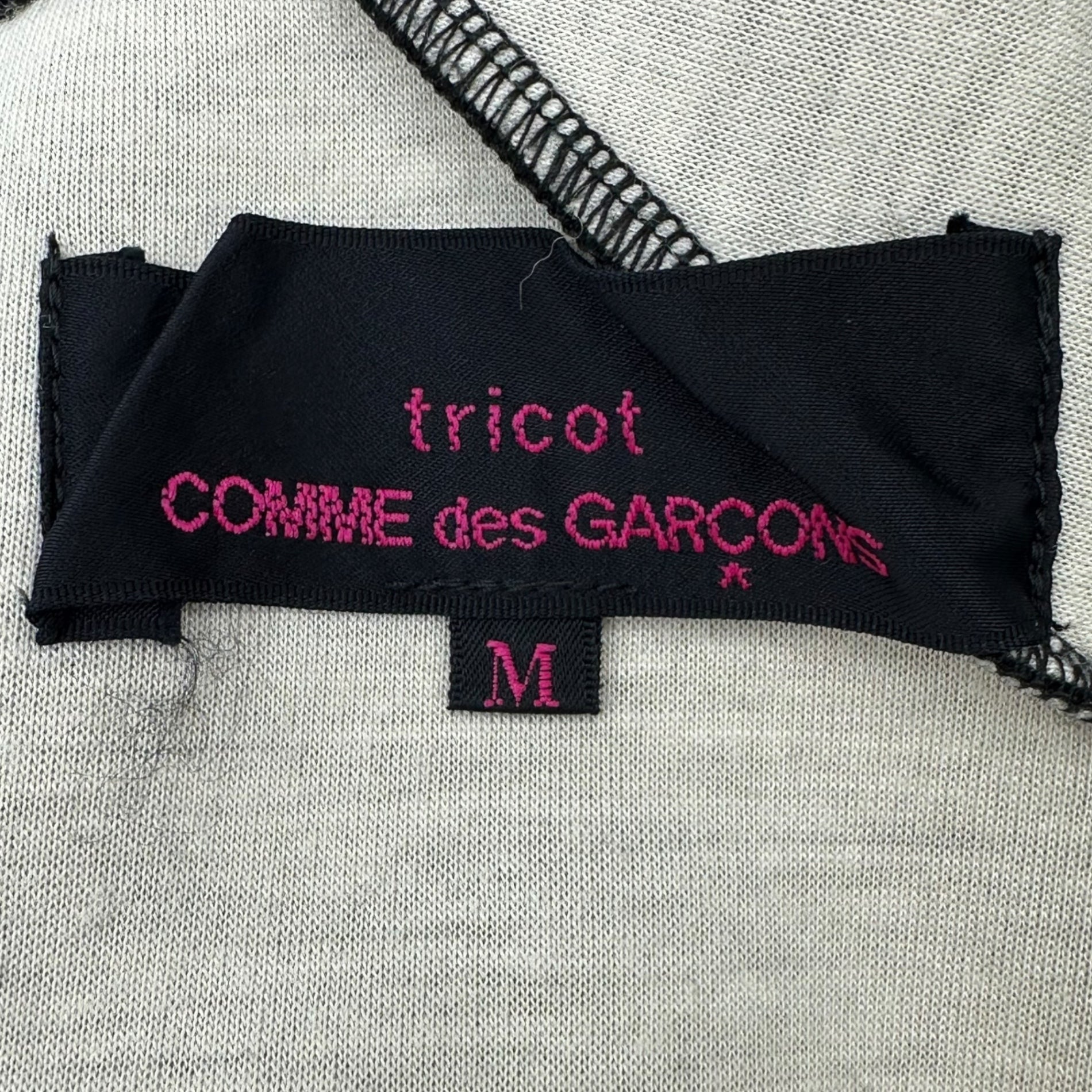 tricot COMME des GARCONS(トリココムデギャルソン) 15AW Hem change bonding back zip sweatshirt 裾 切替 ボンディング バックジップ スウェット  TP-B203 M ブラック×アイボリー AD2015