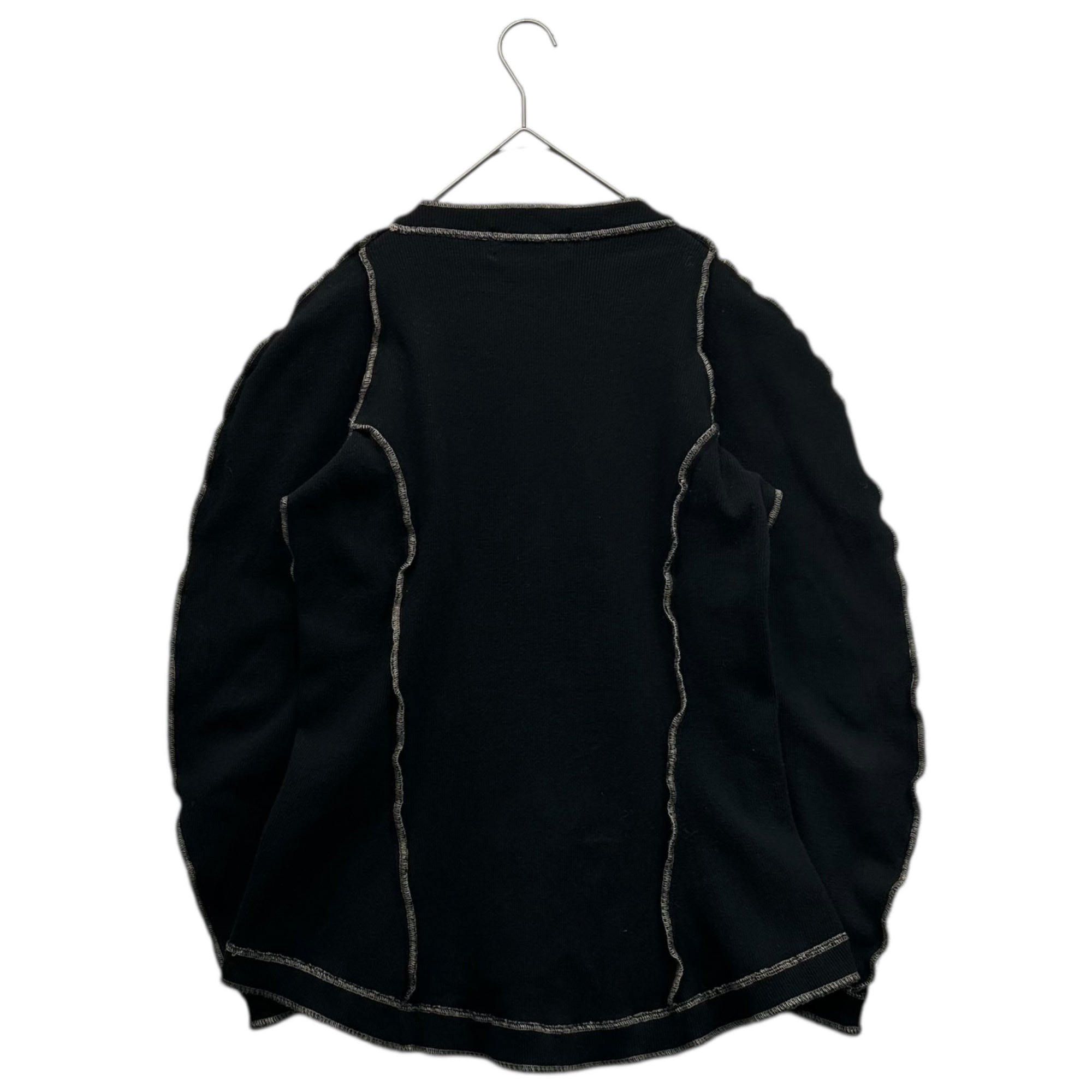 Nemeth(ネメス) Inside-Out Circle Knit Top インサイドアウト サークル ニット トップ 96B L ブラック×ベージュ コットン カットソー