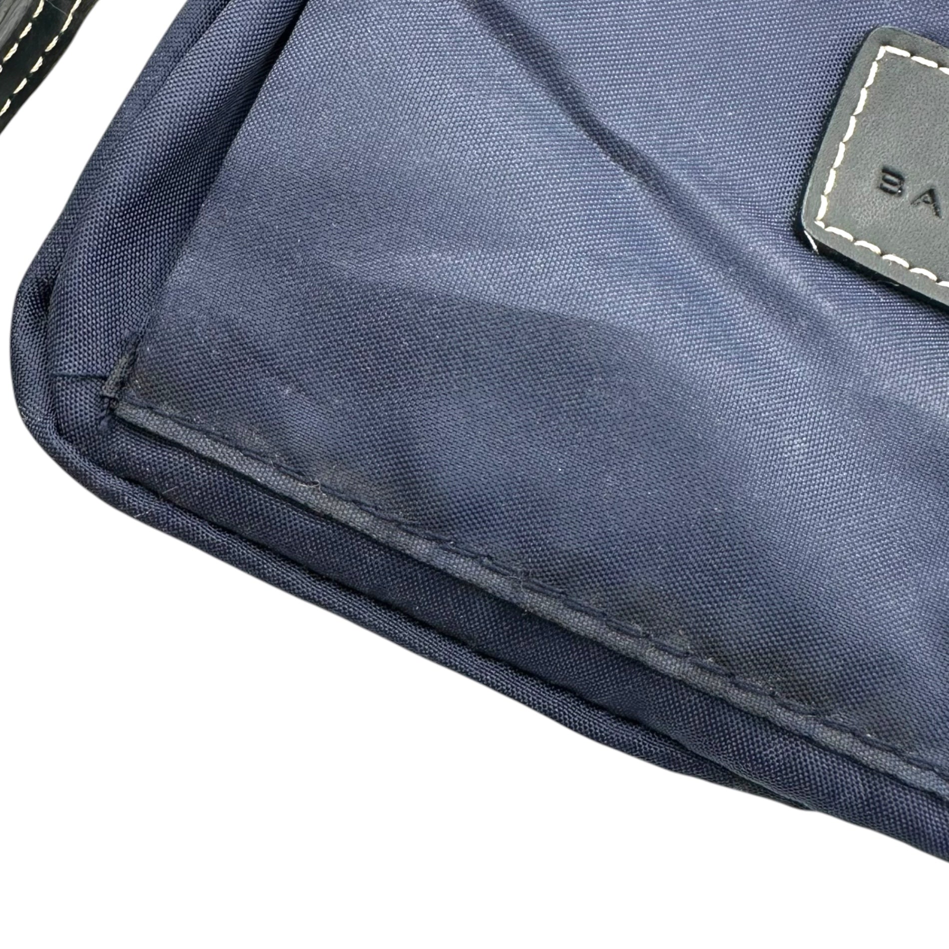 BALENCIAGA(バレンシアガ) BB Monogram Accessory Pouch BB モノグラム アクセサリー ポーチ ネイビー ワンショルダー ハンド ミニ オールド