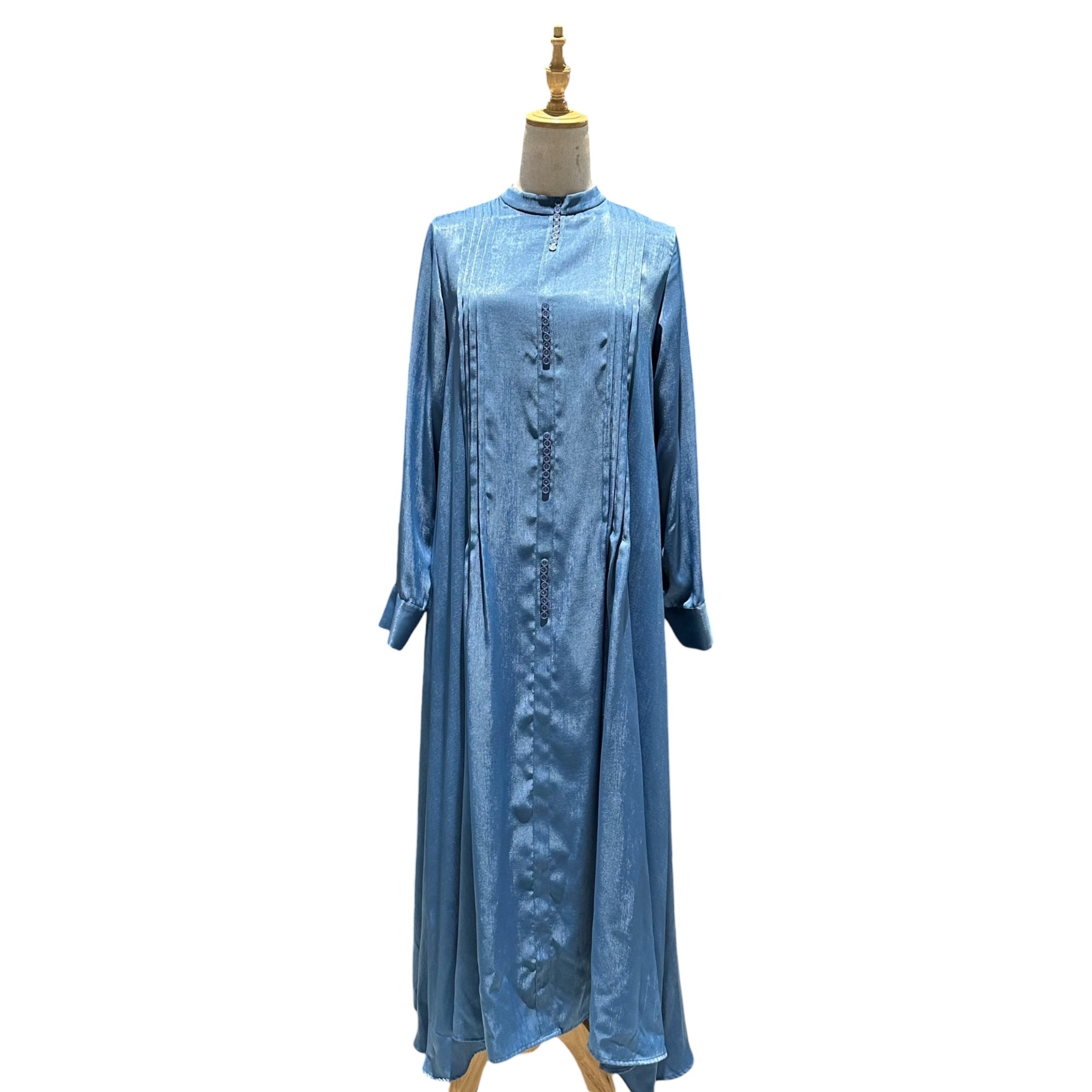 AMERI(アメリ) QUEUE BUTTON DRESS キュー ボタン ドレス ワンピース 01120540860 S ブルー