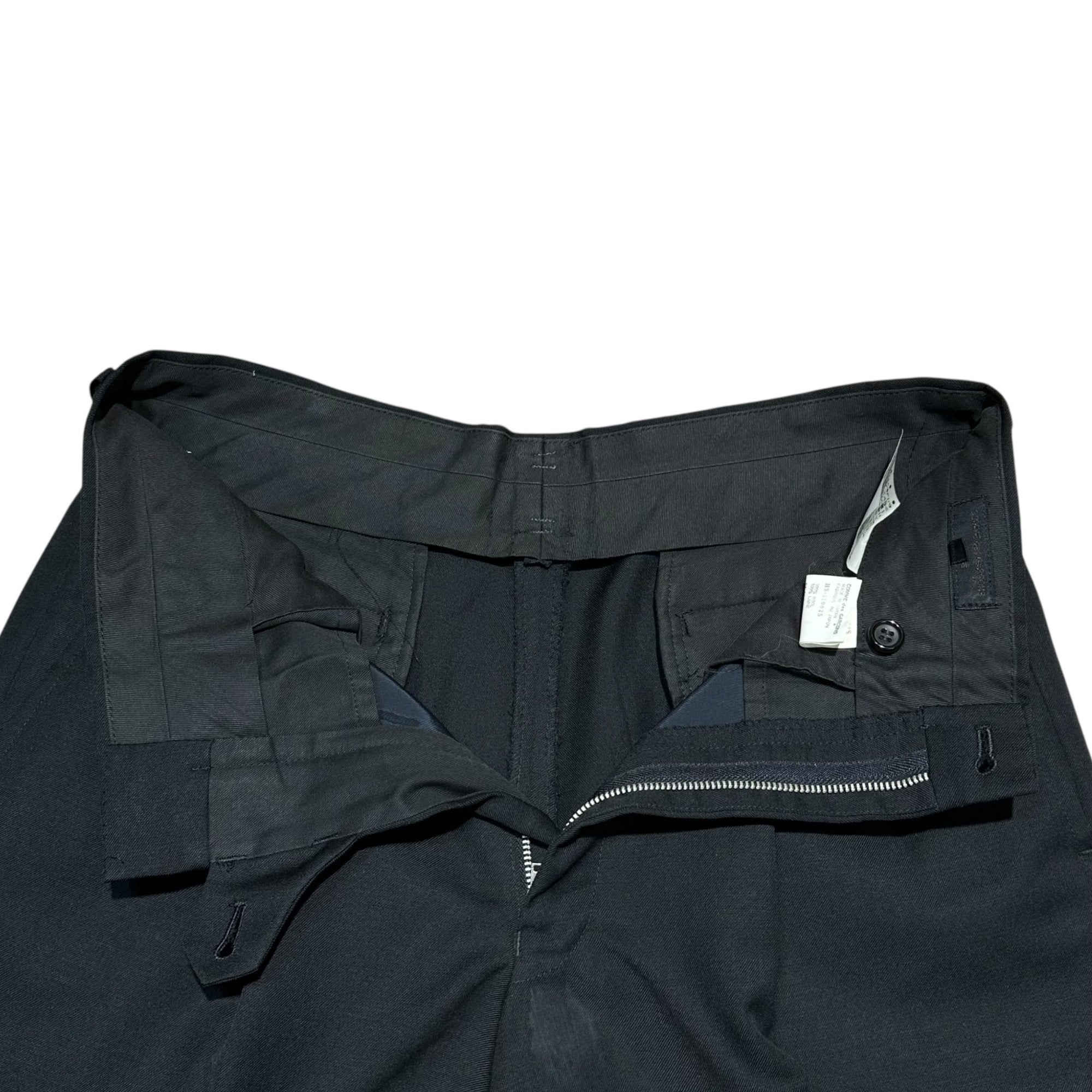 COMME des GARCONS HOMME(コムデギャルソンオム) 89AW Mohair Wool 2-Piece Suit 本人期 モヘア ウール 2B セットアップ スーツ HS-11002 S ブラック 80's 80年代 アーカイブ テーラード ジャケット 2タック スラックス