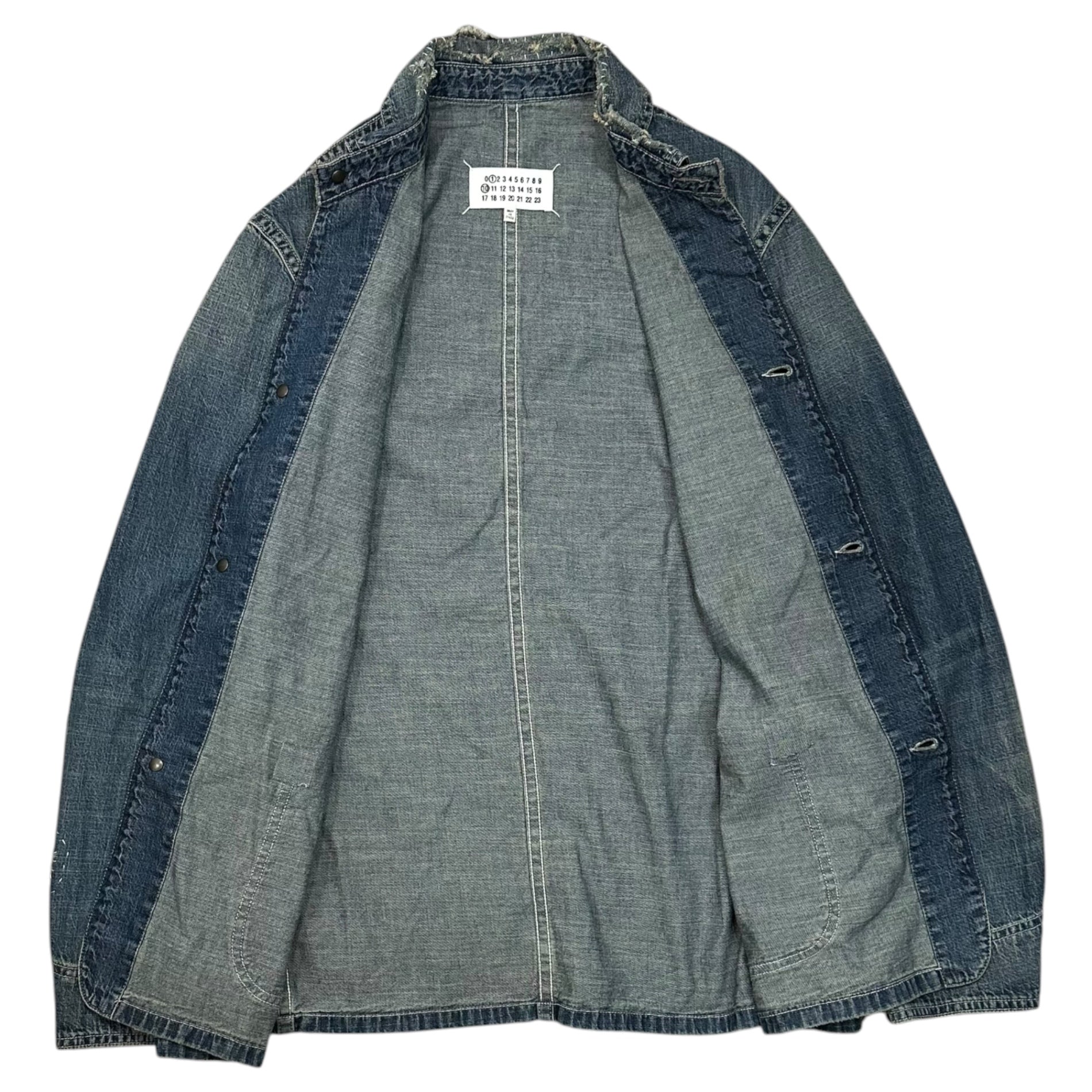 MAISON MARGIELA(メゾンマルジェラ) 2026AW SPORTS JACKET スポーツ デニム ジャケット S50AM0658 42 ライトインディゴ デストロイ カバーオール
