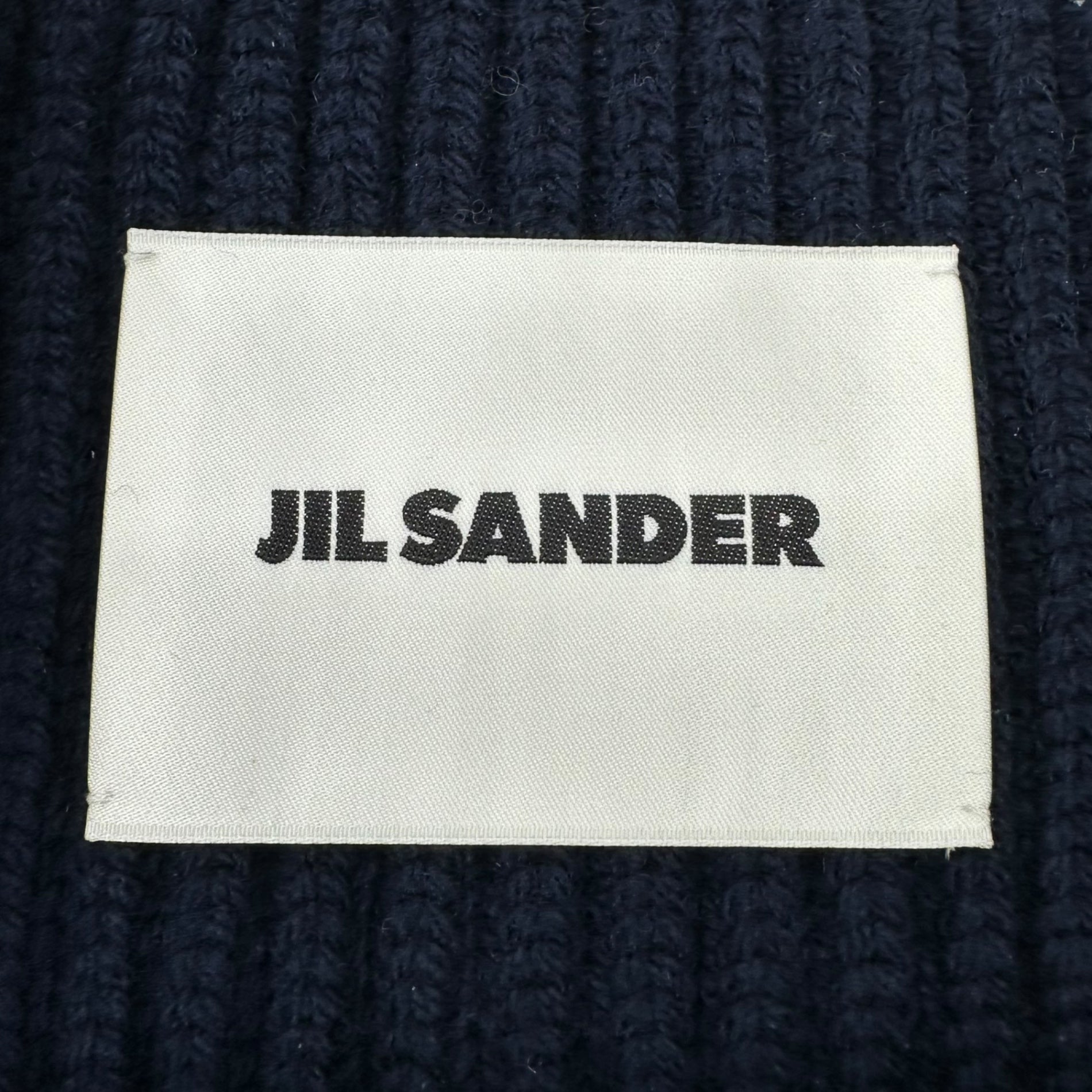 JIL SANDER(ジルサンダー) 23AW FOULARD Neck Warmer フラール ニット ハイネック ネック ウォーマー J22ZZ0104 つけ襟 U ネイビー